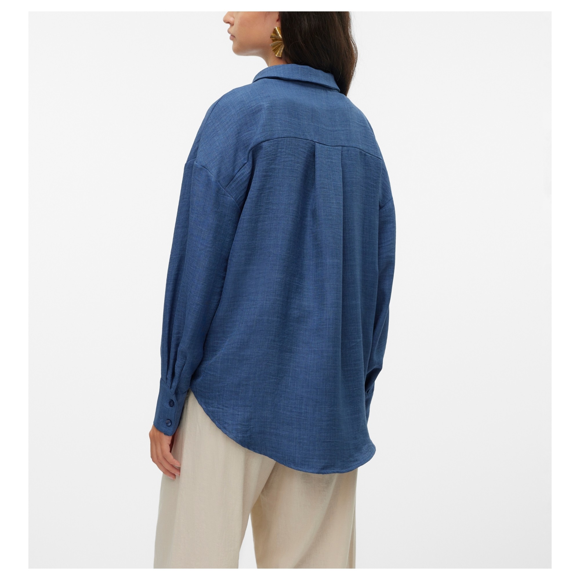 VERO MODA Marškiniai trump. rankovėmis moterims, Mėlyna, Melaney 3