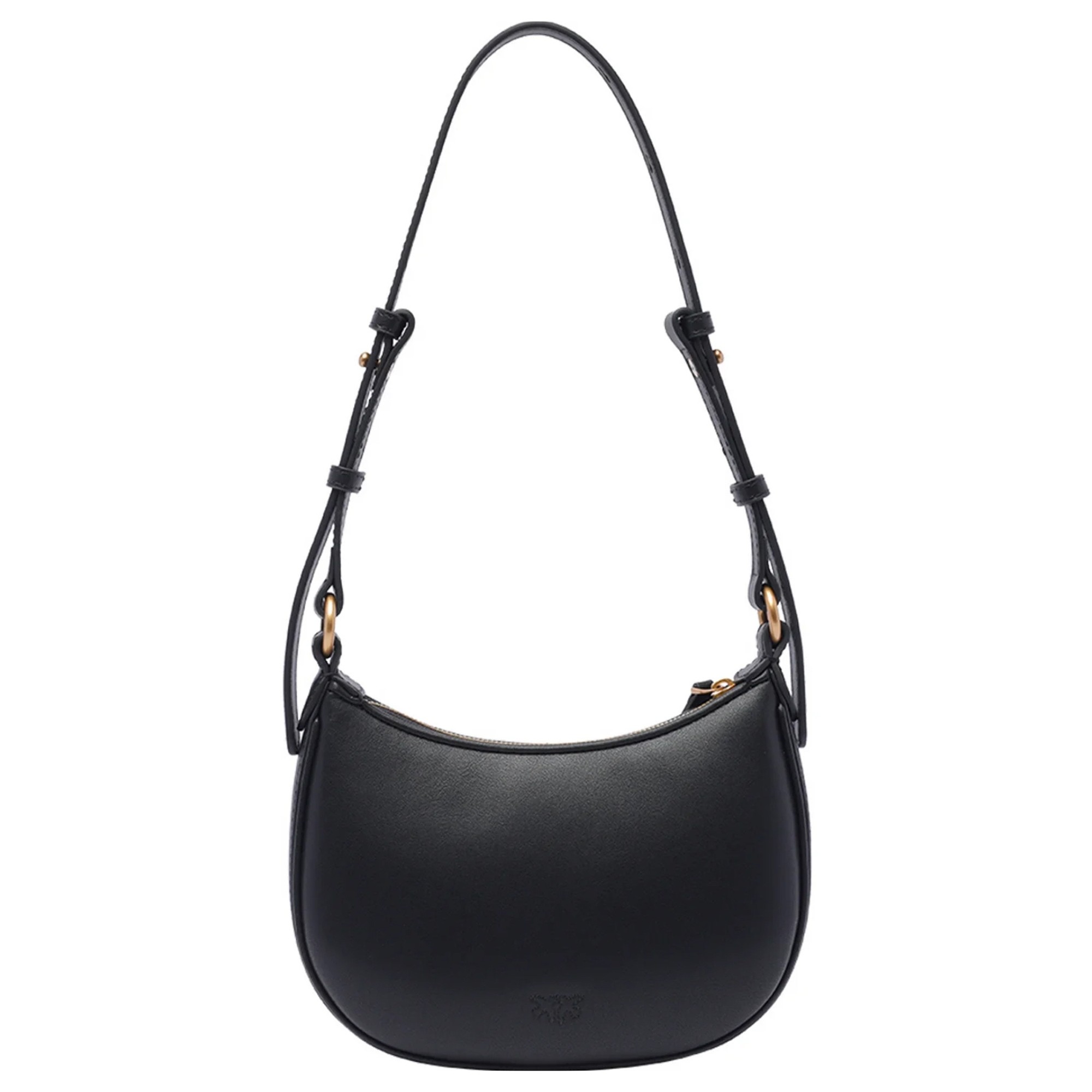 PINKO Rankinė moterims, Juoda, Half moon baby vitello seta 3