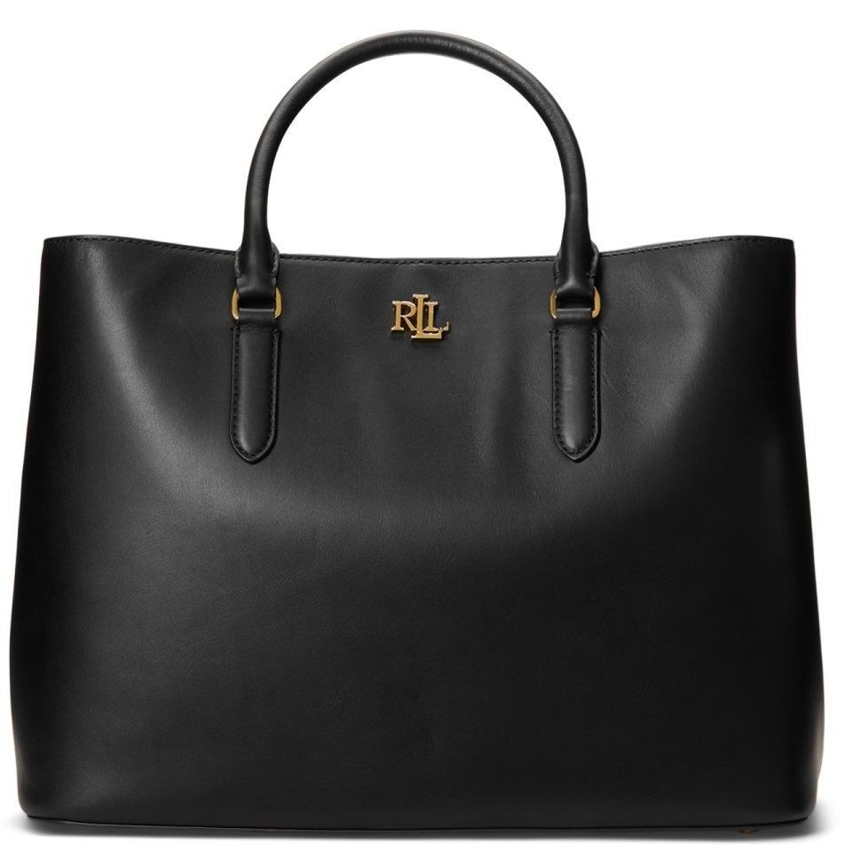 LAUREN RALPH LAUREN Pirkinių krepšys moterims, Juoda, Mary large satchel bag 1