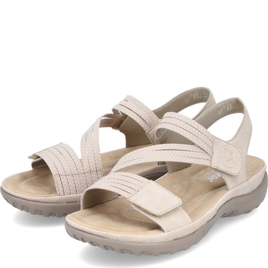 RIEKER Basutės moterims, Smėlio, Sandals 7