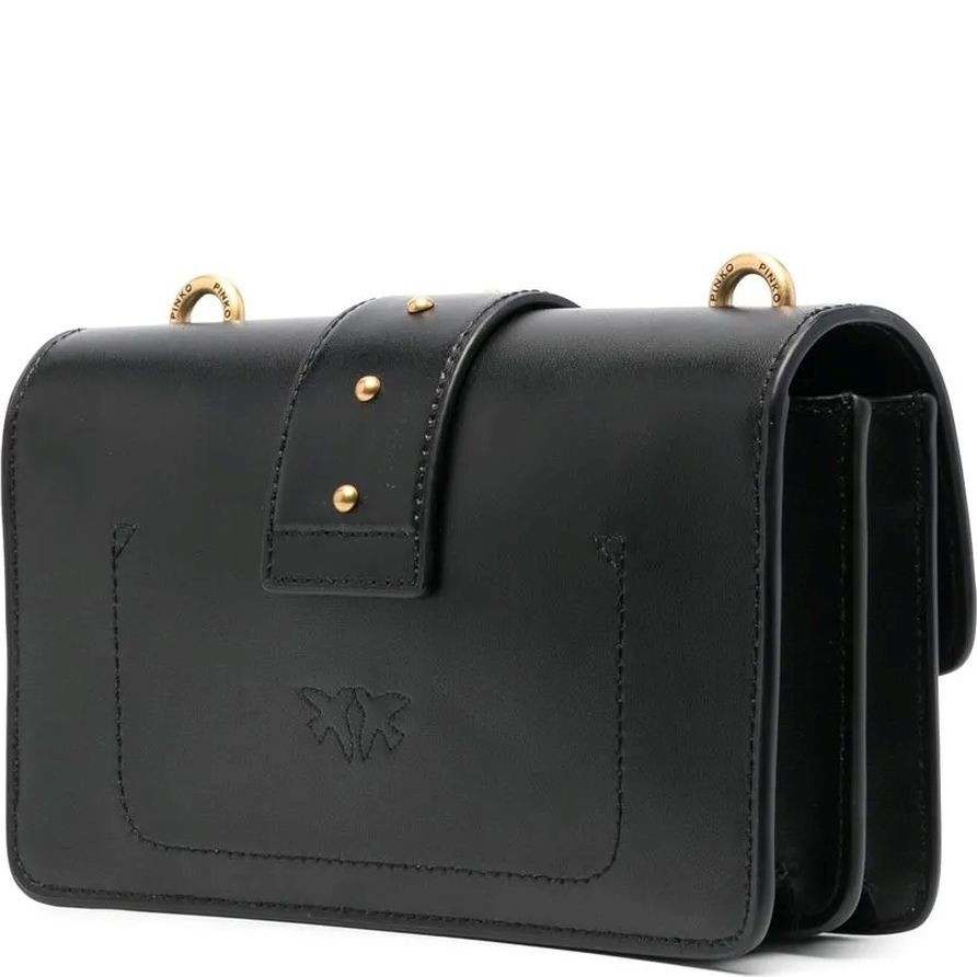 PINKO Rankinė per petį moterims, Juoda, Love one mini cl crossbody 2