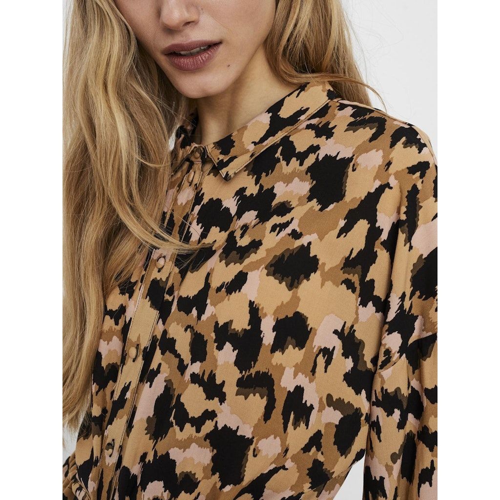 VERO MODA Mini suknelė moterims, Kūno, VMRIE LS BLK SHIRT D 5