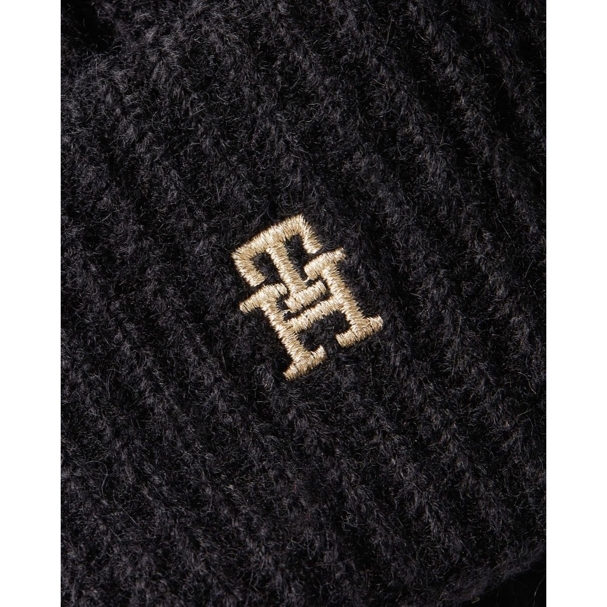 TOMMY HILFIGER Kepurė moterims, Juoda, Timeless beanie 3