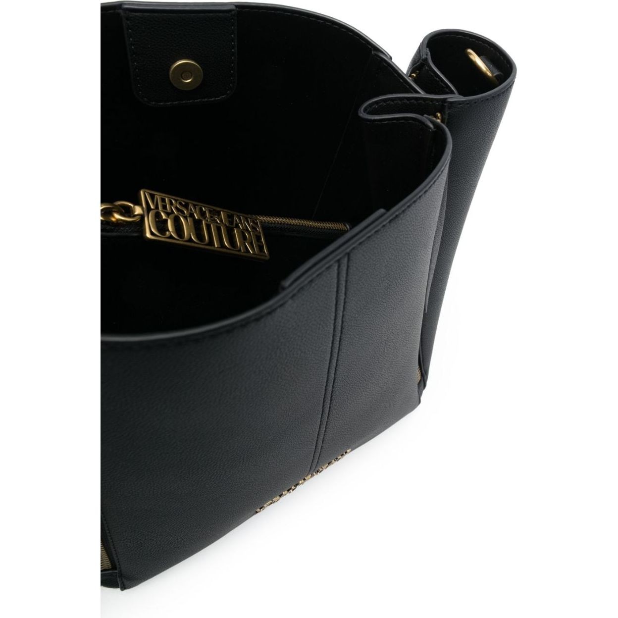 VERSACE JEANS CUTURE Pirkinių krepšys moterims, Juoda, Zipper  tote bag 4