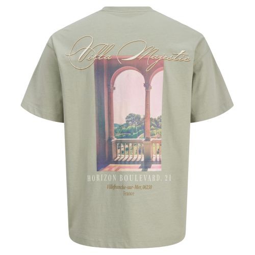 JACK & JONES Marškinėliai vyrams, Žalia, Sanremo back 2