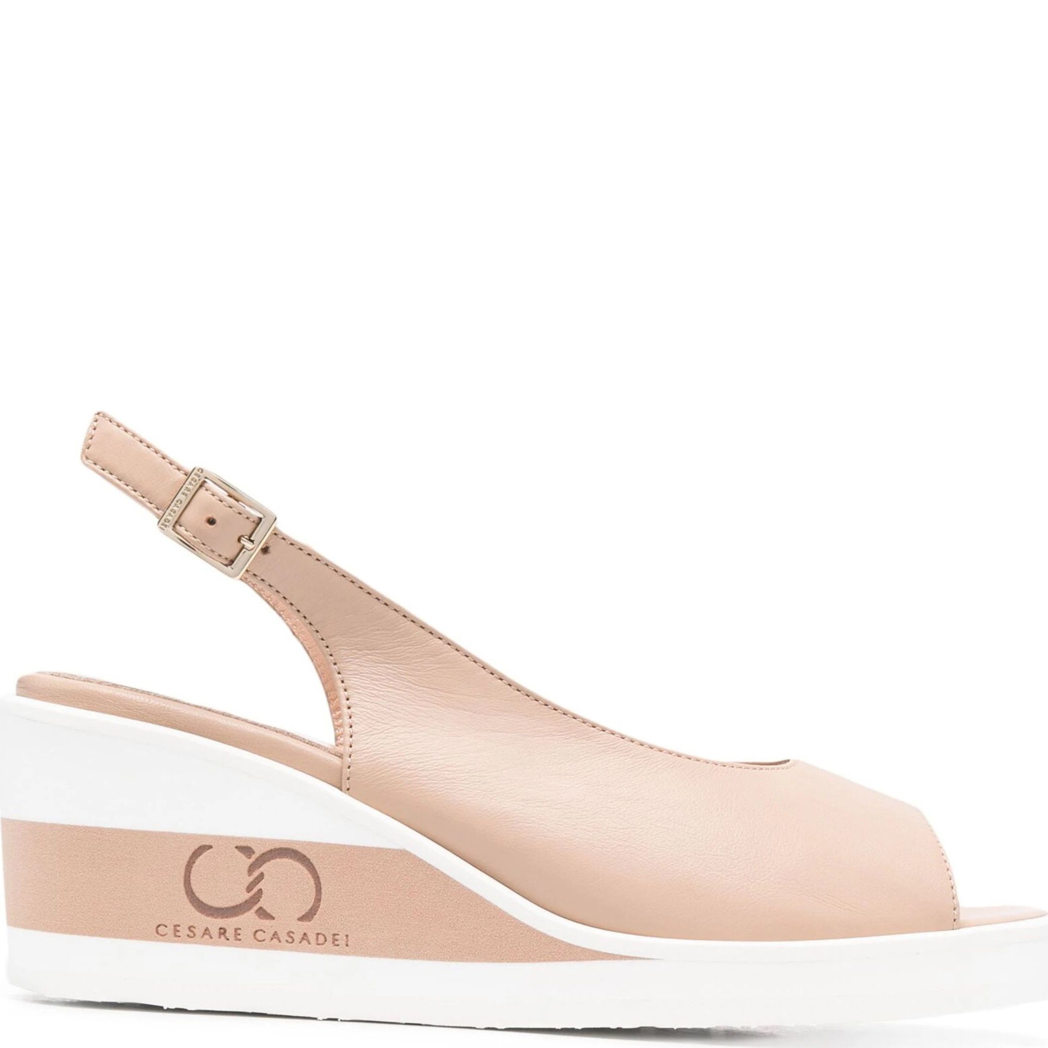 CESARE CASADEI Basutės moterims, Smėlio, Wedge sandals 2