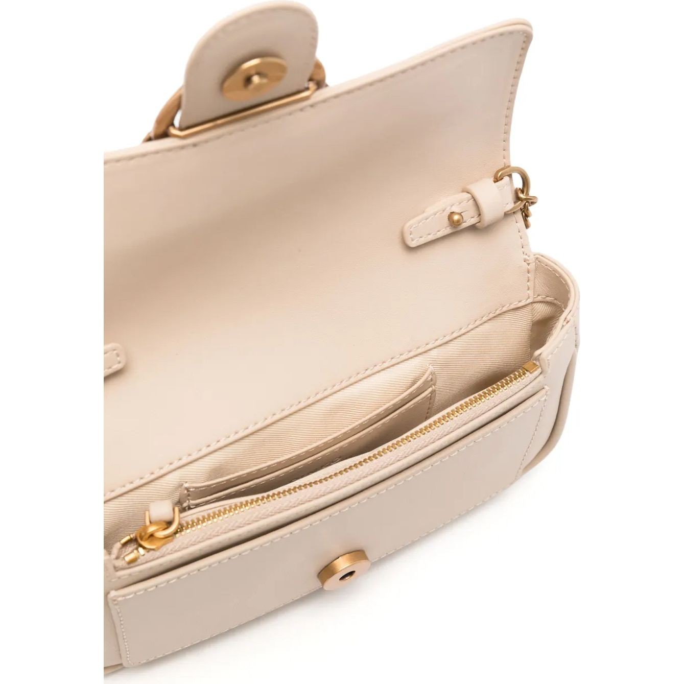 PINKO Rankinė per petį moterims, Smėlio, Love one crossbody bag 4