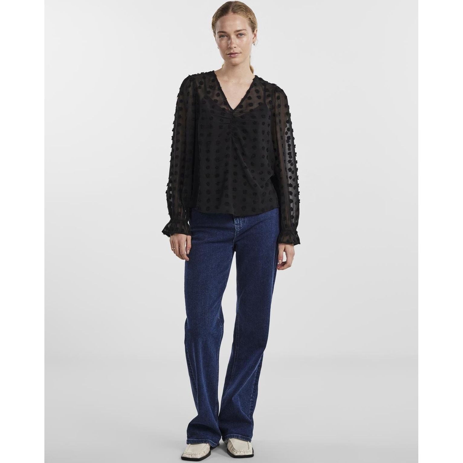 PIECES Palaidinės moterims, Juoda, PCSYMMA LS TOP 5