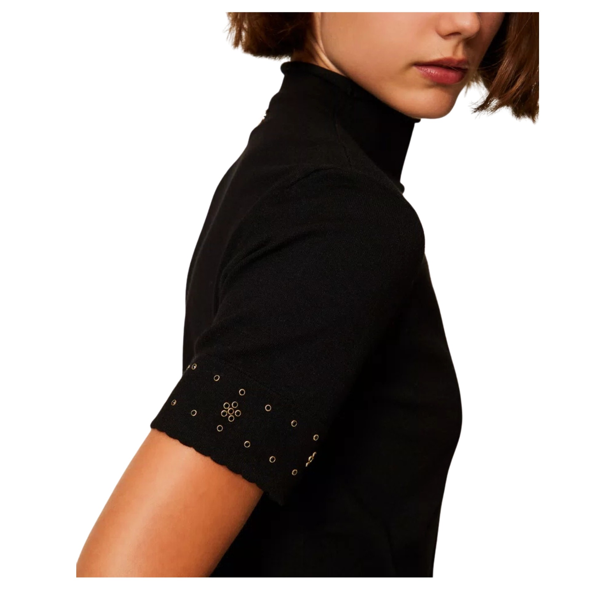 TWINSET Marškinėliai trump. rankovėmis moterims, Juoda, Tshirts sh 2