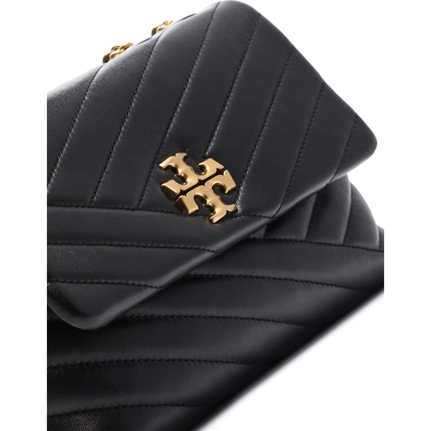 TORY BURCH Rankinė per petį moterims, Juoda, Small kira chevron shoulderbag 3