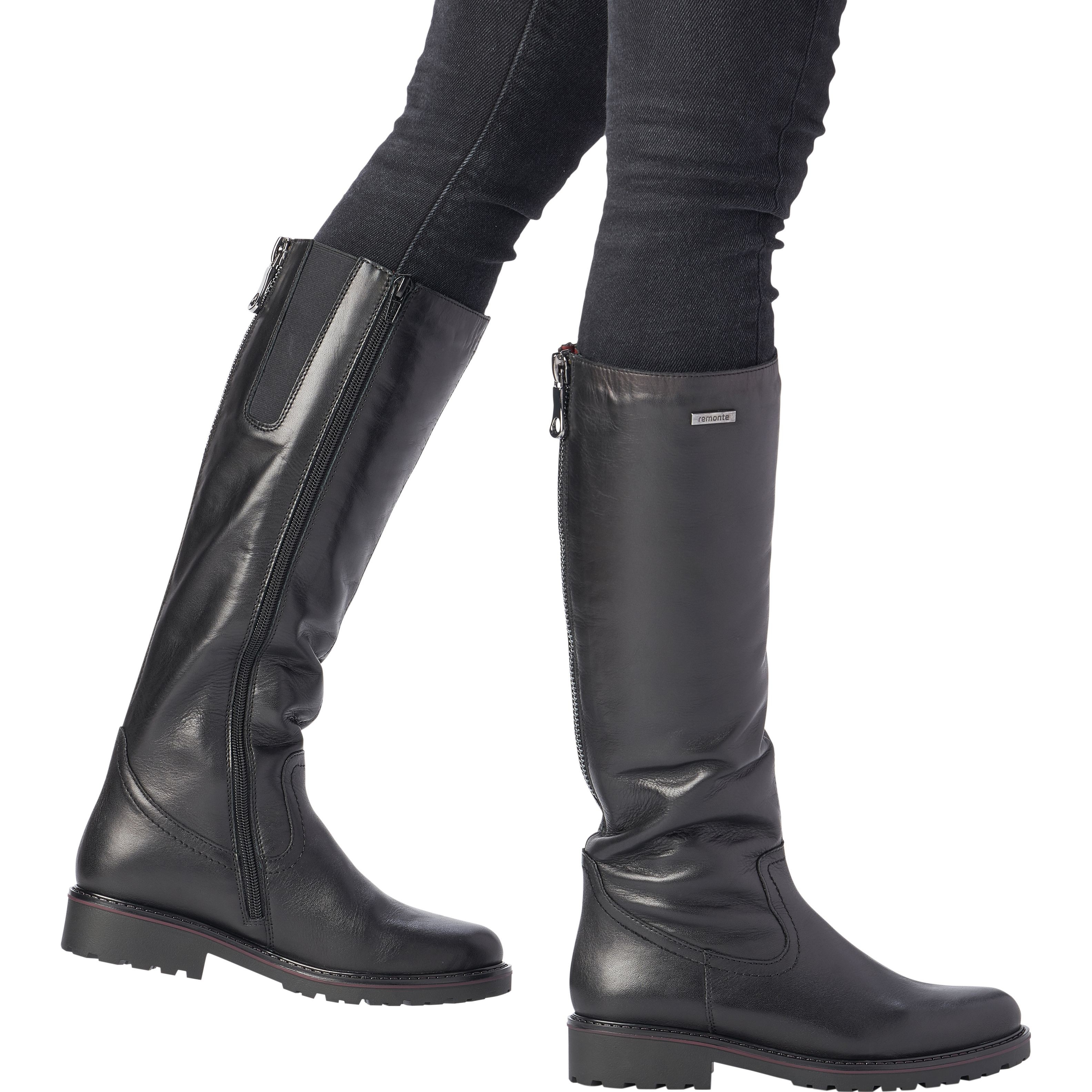 REMONTE Auliniai moterims, Juoda, BOOTS 2