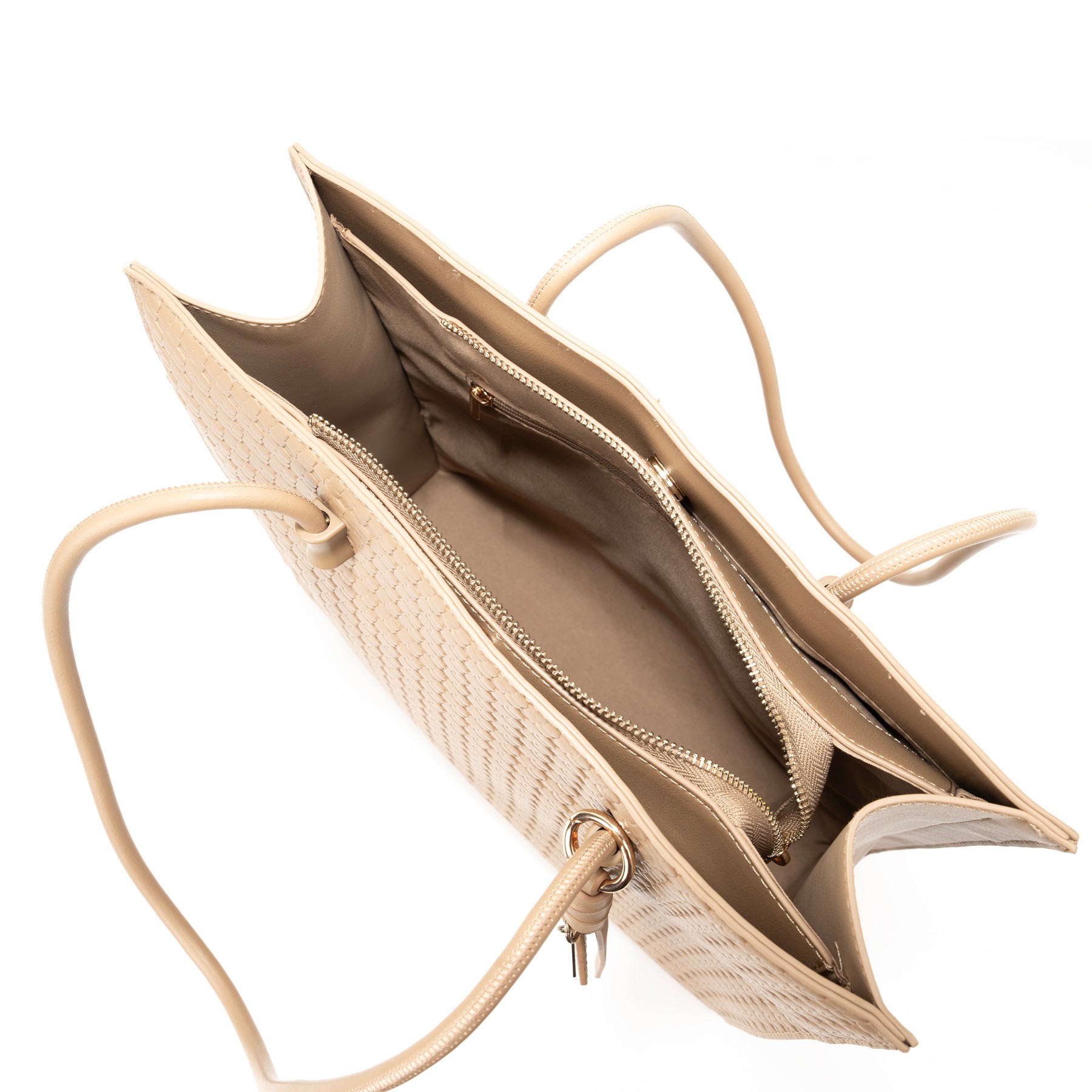 JULICE Pirkinių krepšys moterims, Smėlio, Tote bag 3