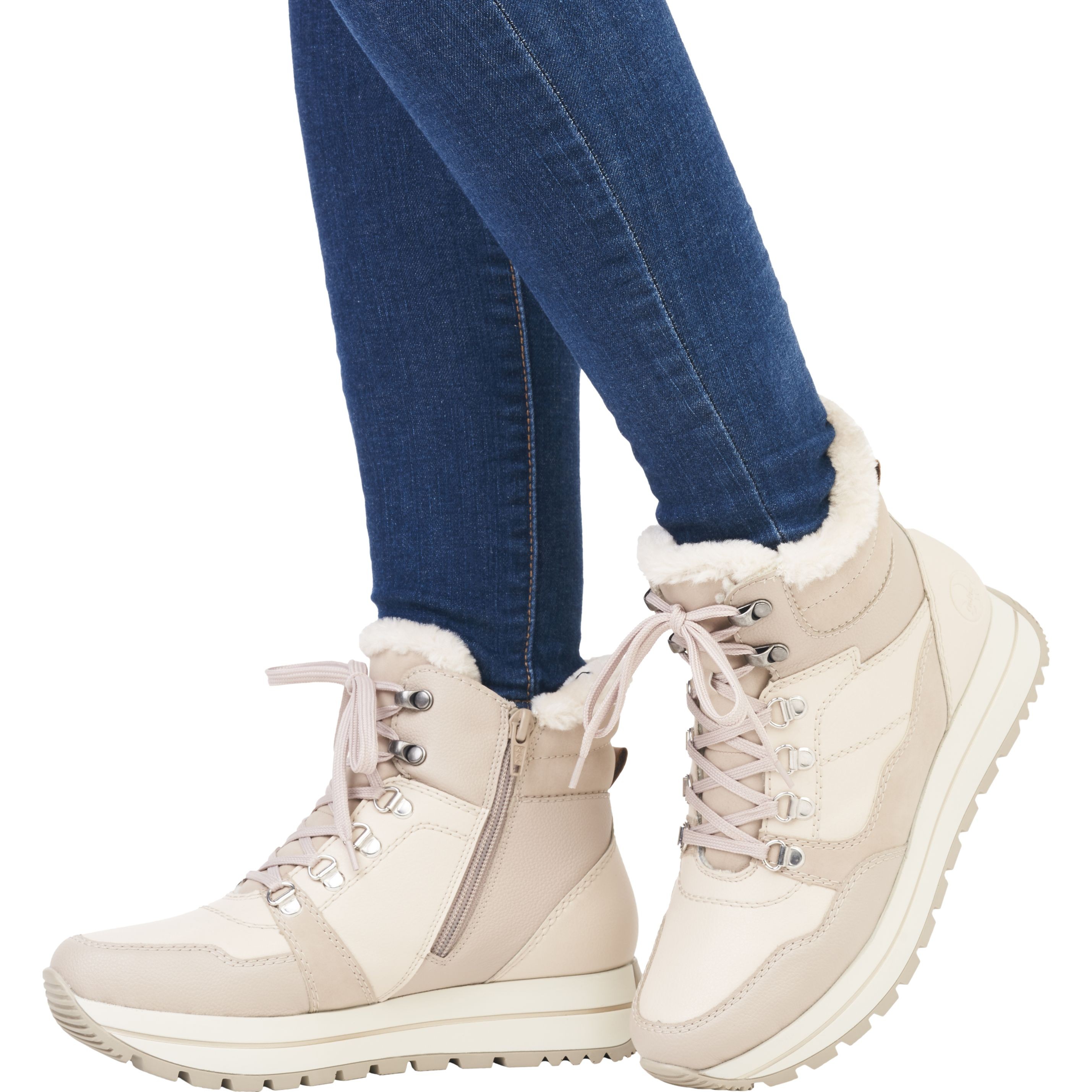 RIEKER Aulinukai moterims, Smėlio, Ladies mid height boots 2