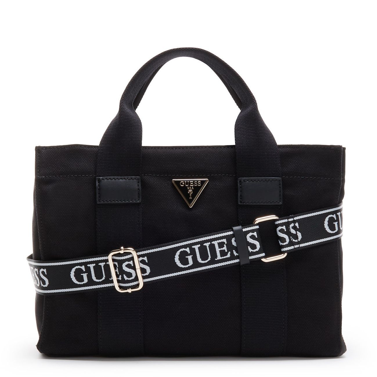 GUESS Pirkinių krepšys moterims, Juoda, Canvas Tote bag 2