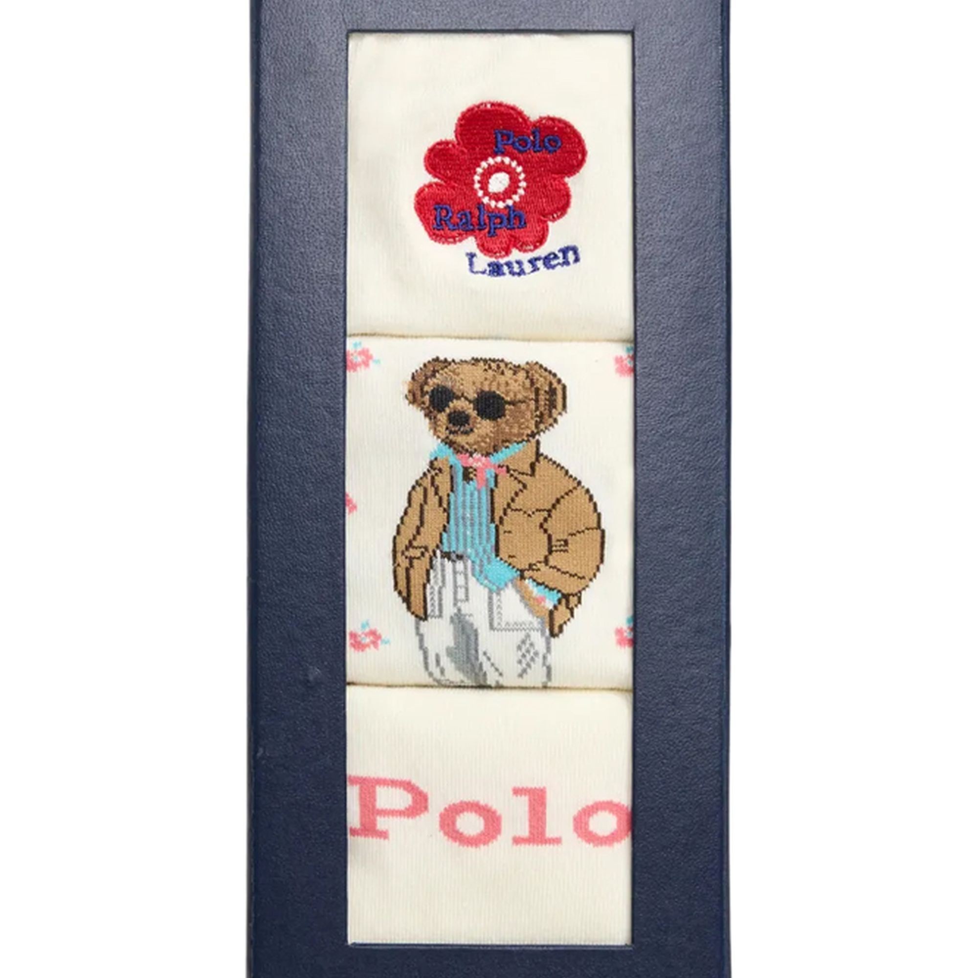 POLO RALPH LAUREN UW Kojinės moterims, Marga, Psprng gft b-crew sock-3 pack 2
