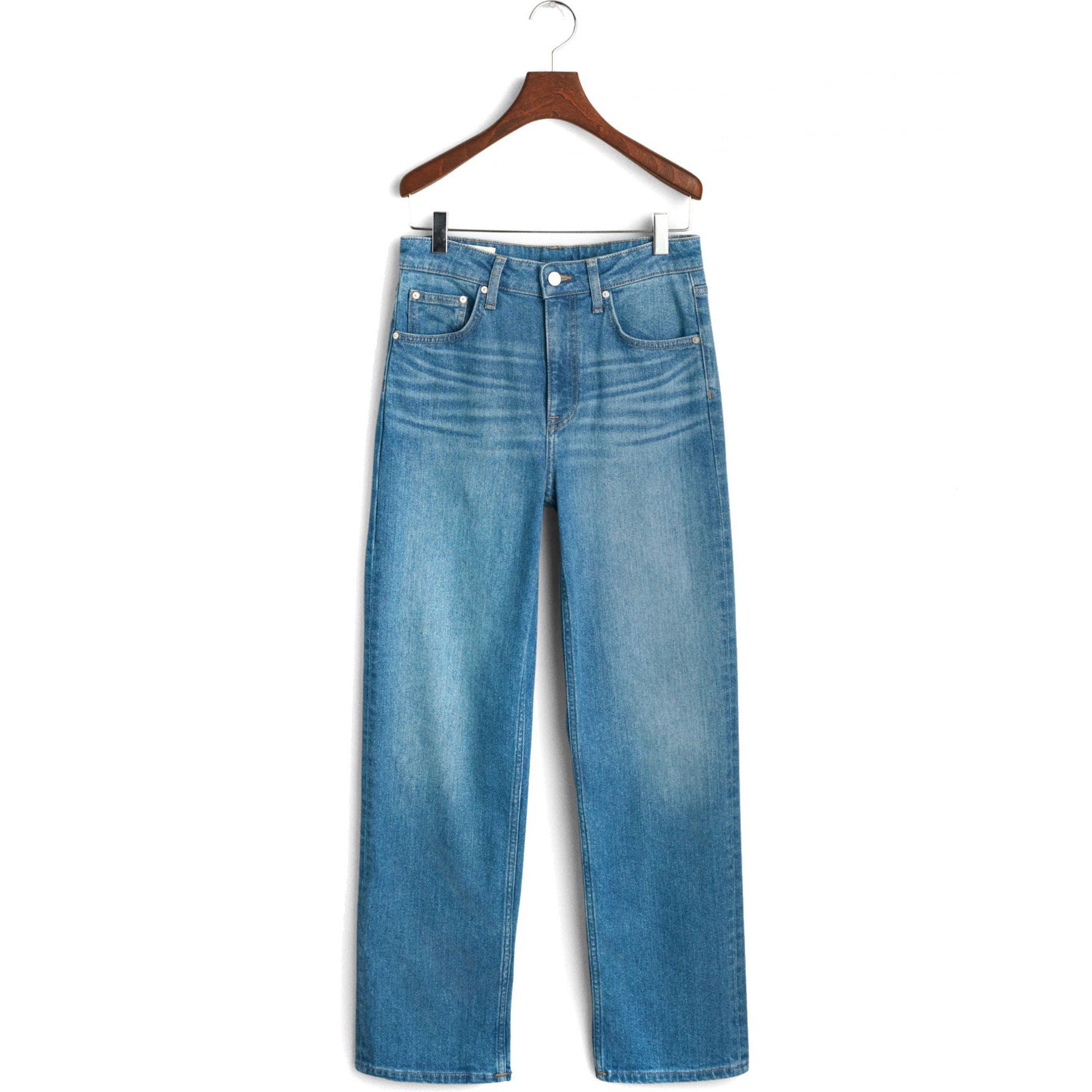 GANT Tiesūs džinsai moterims, Mėlyna, Cropped straight jeans 1