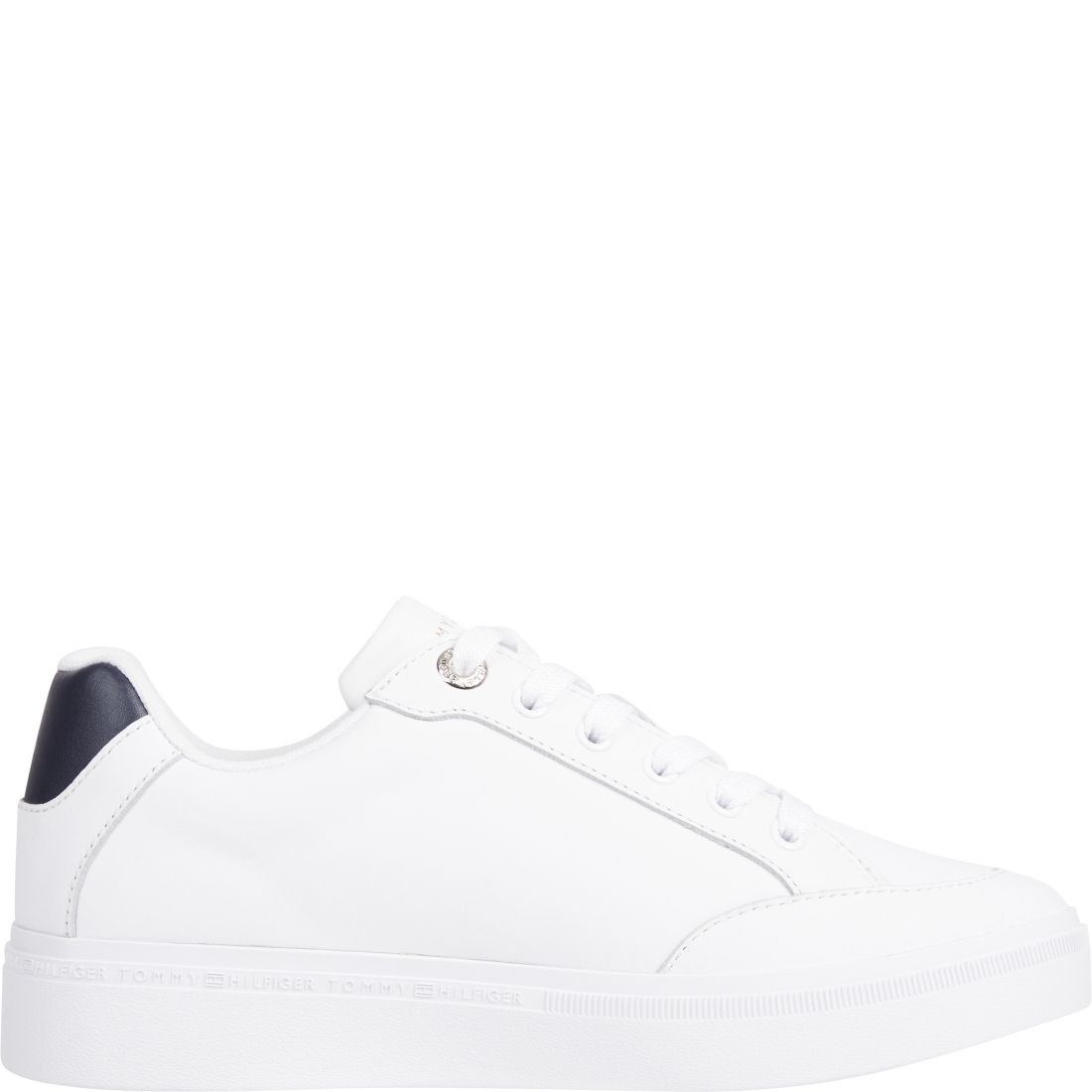 TOMMY HILFIGER Sportiniai bateliai moterims, Balta, Court sneaker with webbing 3