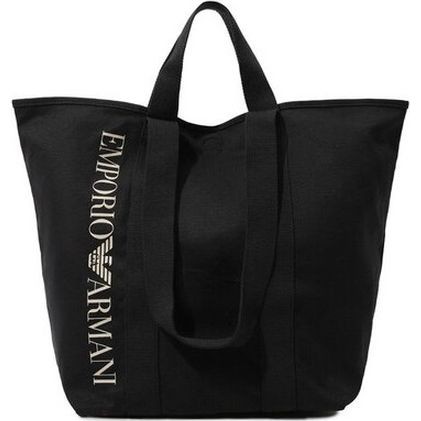 EMPORIO ARMANI Pliažo krepšys, Juoda, Bag beachwear 1