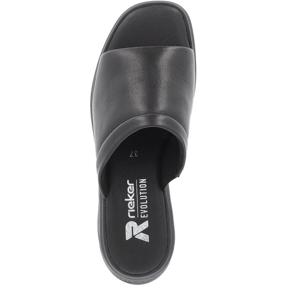 RIEKER Klumpės moterims, Juoda, MULES 6