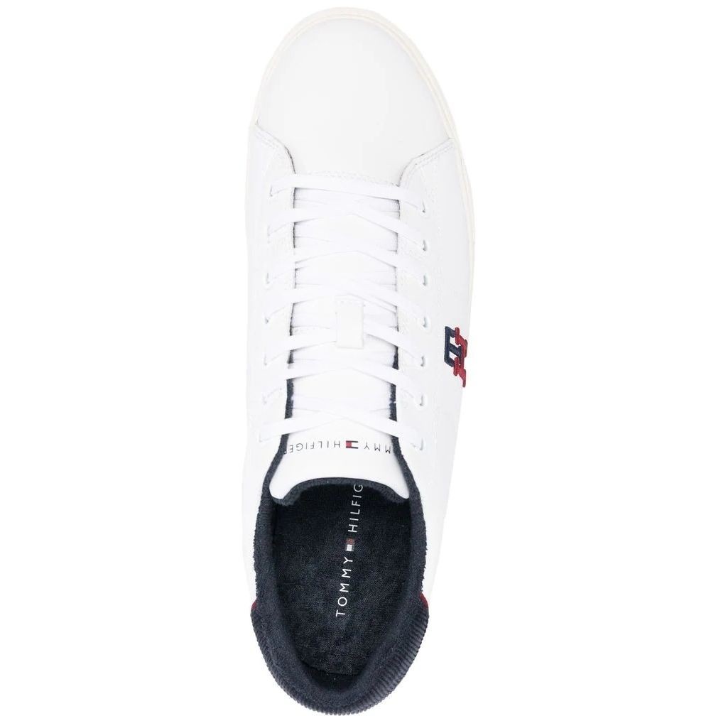 TOMMY HILFIGER Sportiniai bateliai vyrams, Balta, CORE VULC VARSITY MONOGRAM 4