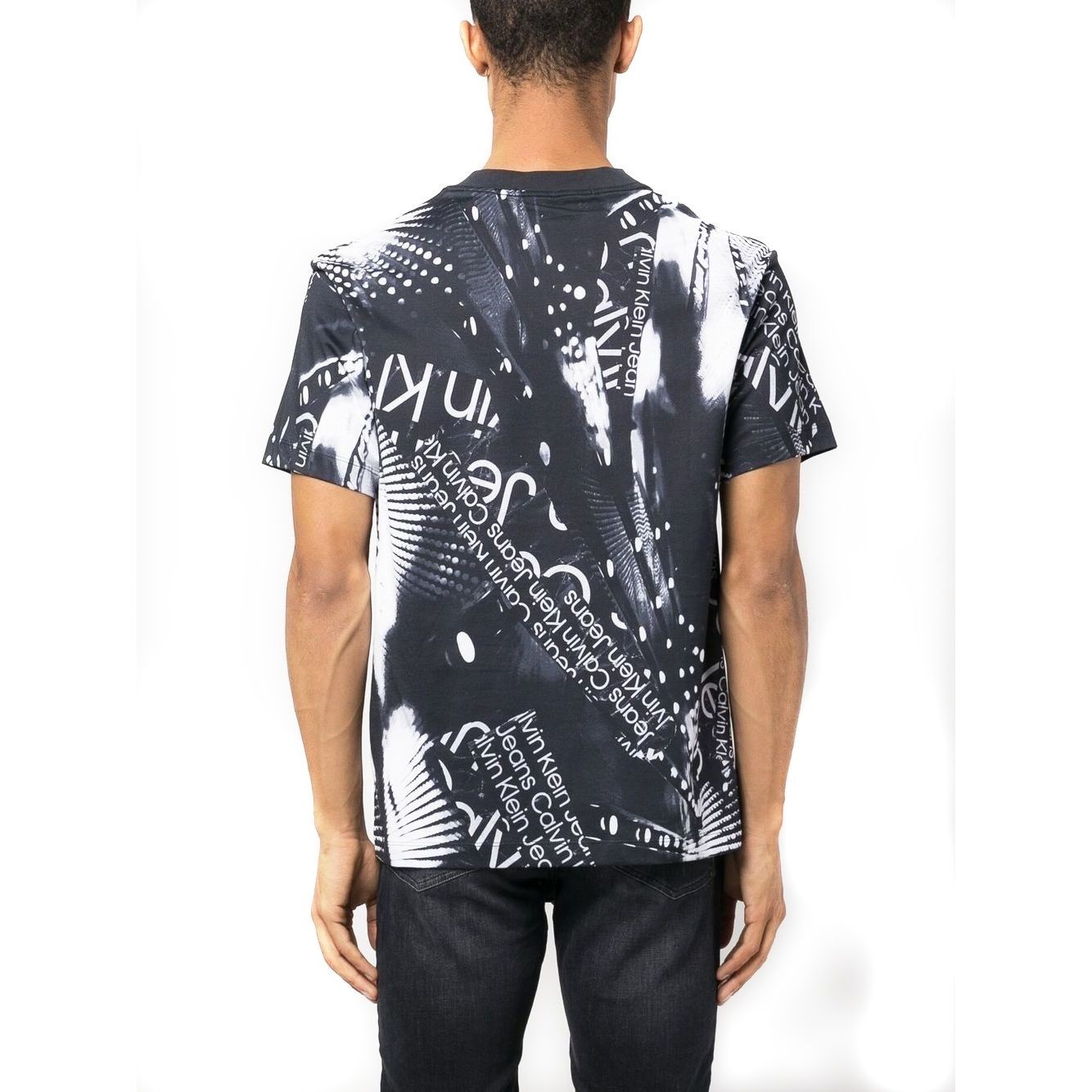 CALVIN KLEIN JEANS Marškinėliai trump. rankovėmis vyrams, Marga, Disrupted logo tee 3