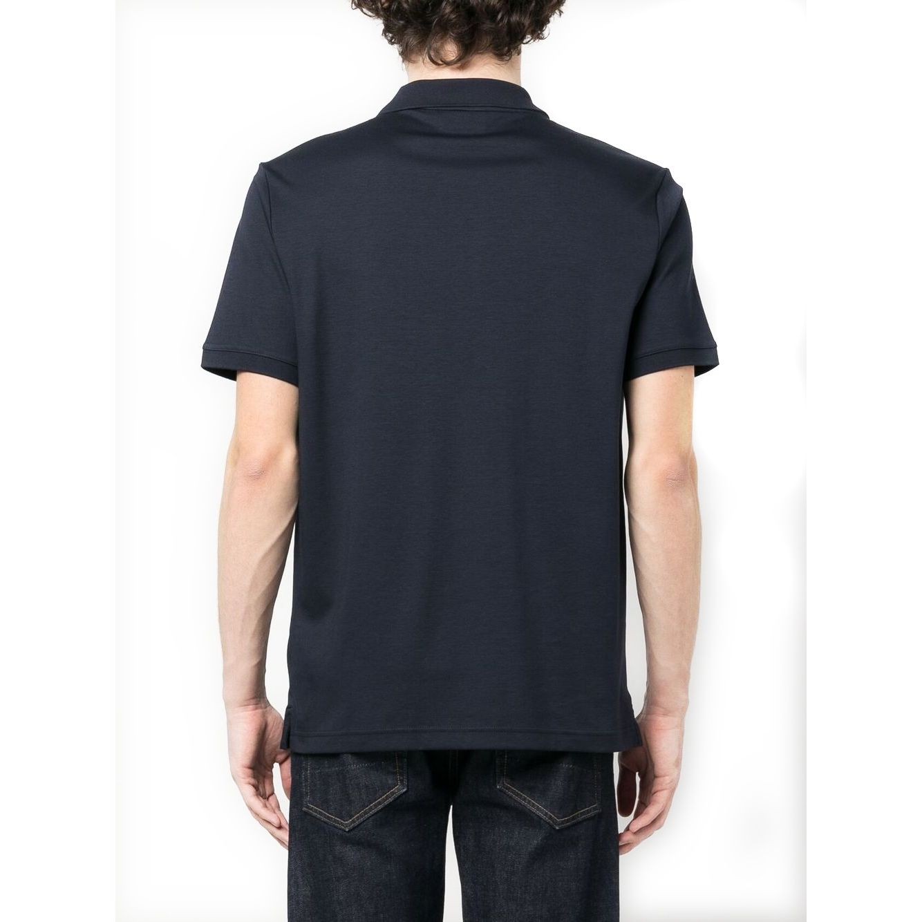 CALVIN KLEIN Polo marškiniai trumpos rank. vyrams, Mėlyna, Smooth cotton  slim polo 3