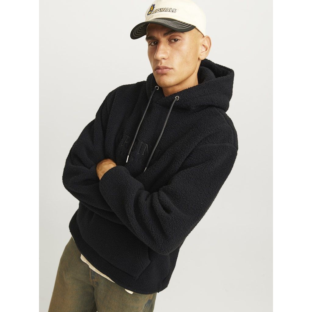 JACK & JONES Džemperis vyrams, Juoda, Frederiks berg teddy 7