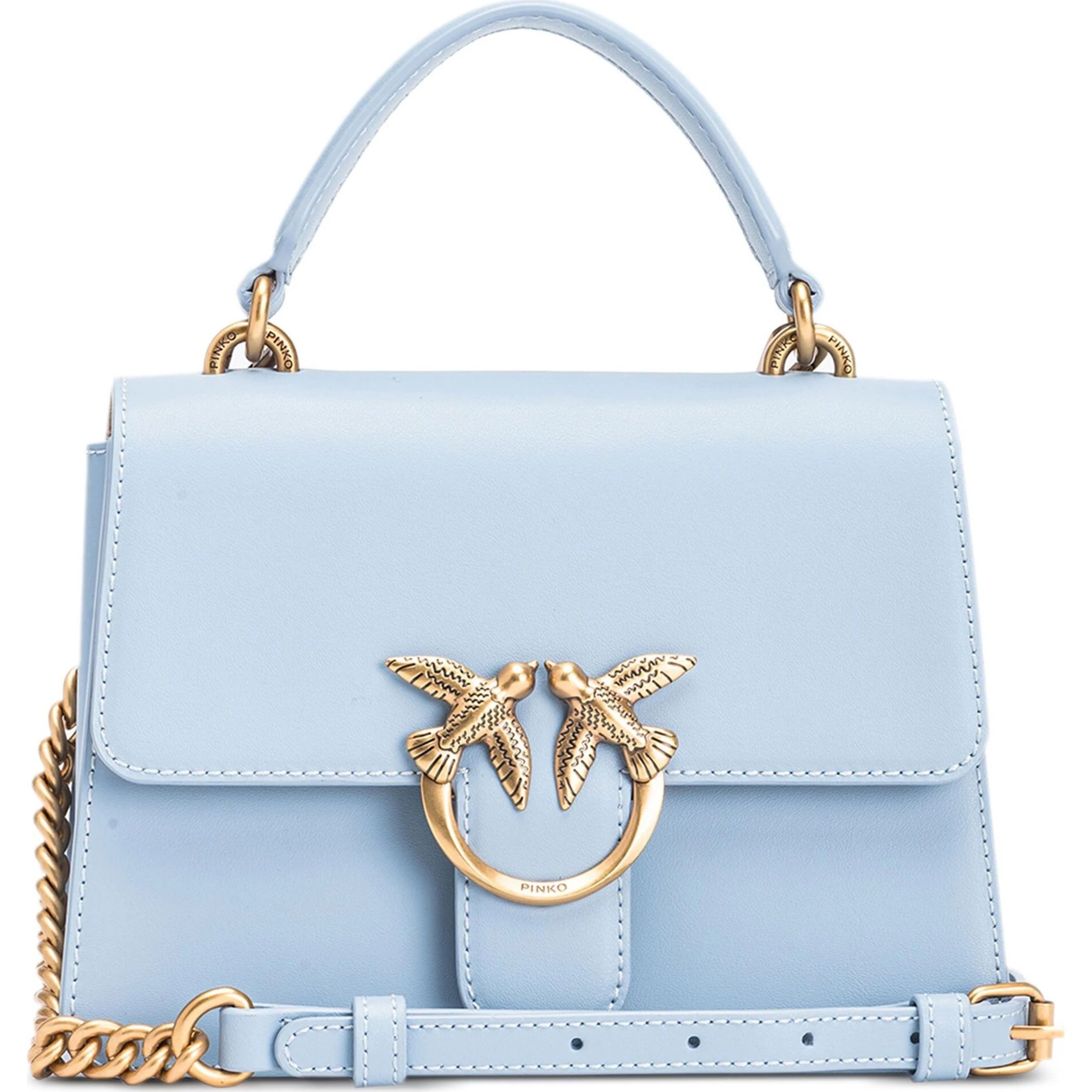 PINKO Pirkinių krepšys moterims, Mėlyna, Small love tote bag 1