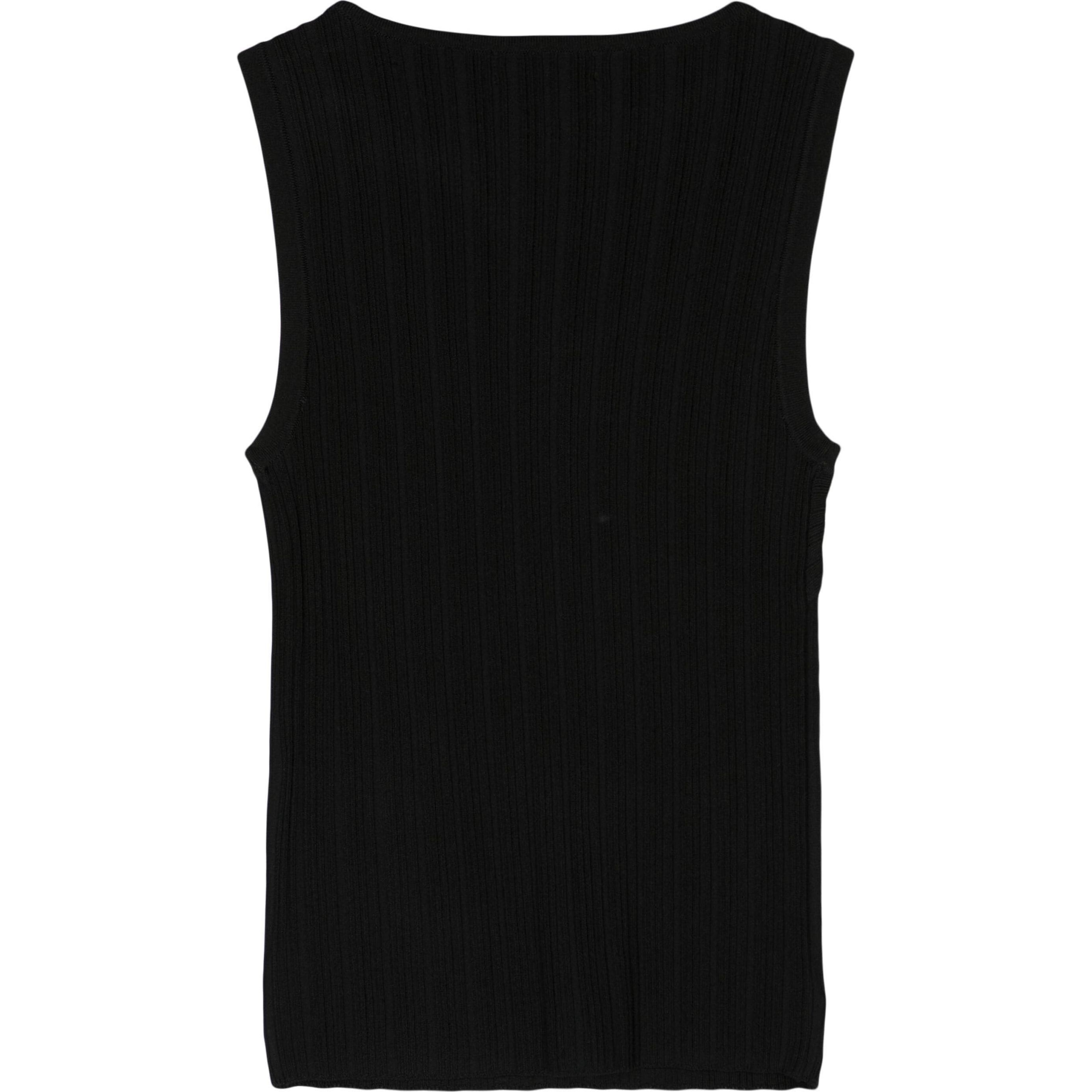 DKNY Marškiniai be rankovių moterims, Juoda, Cut out ribbed top 2