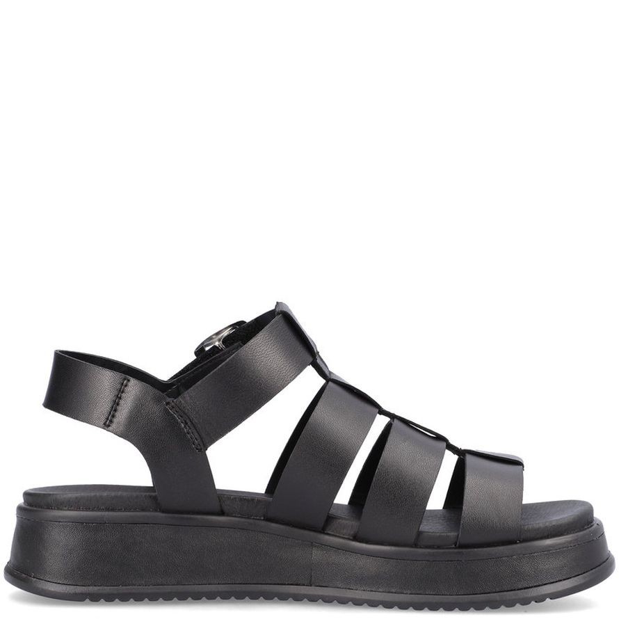 RIEKER Basutės moterims, Juoda, SANDALS 7