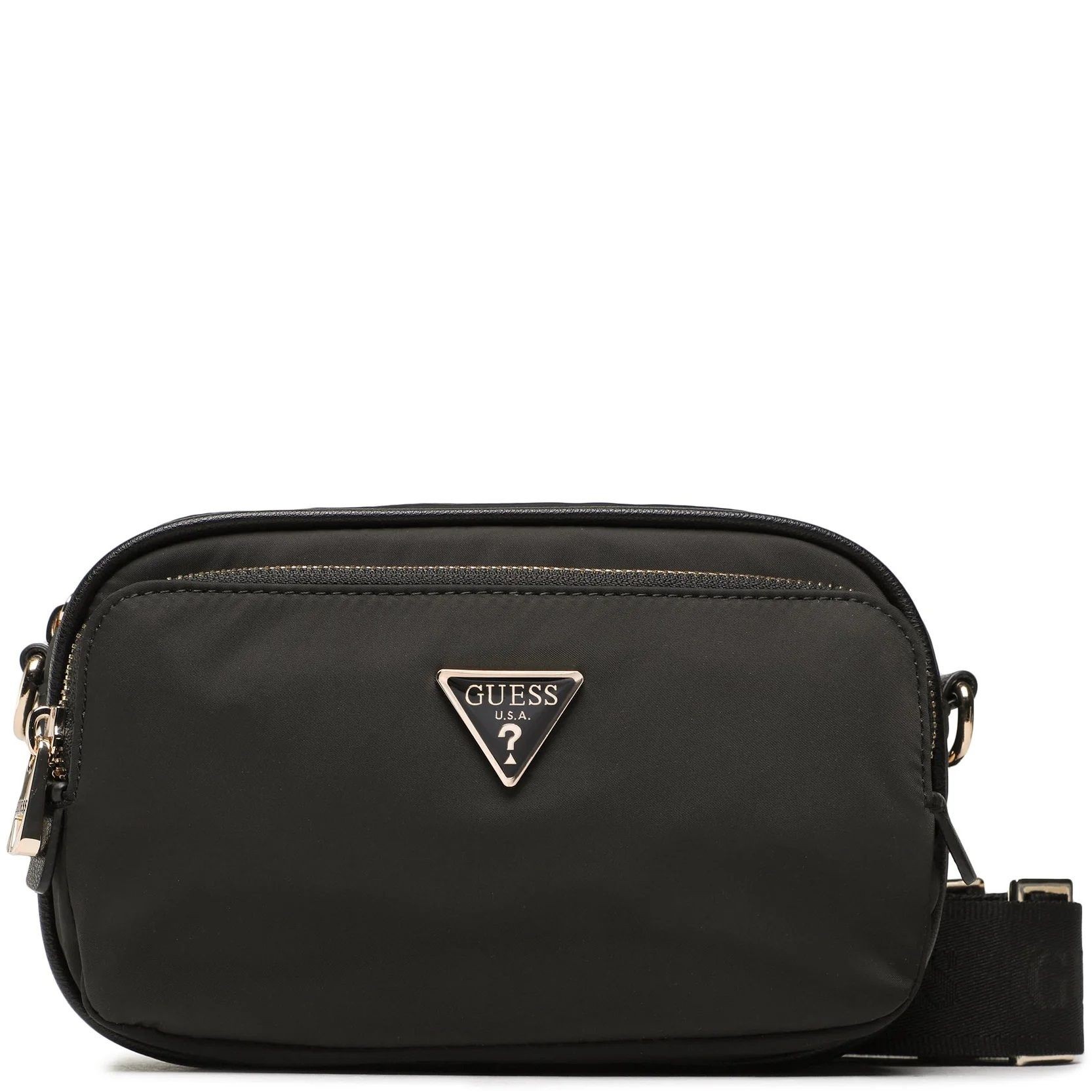 GUESS Rankinė per petį Juoda, ECO GEMMA TOTE 1