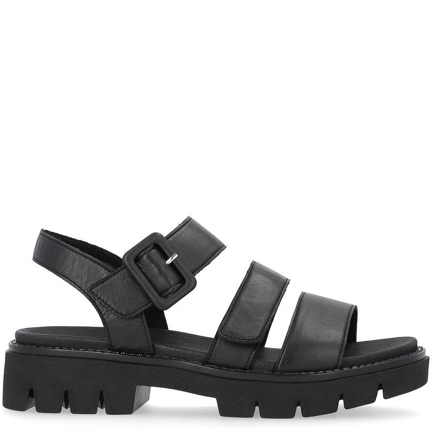 REMONTE Basutės moterims, Juoda, SANDALS 4