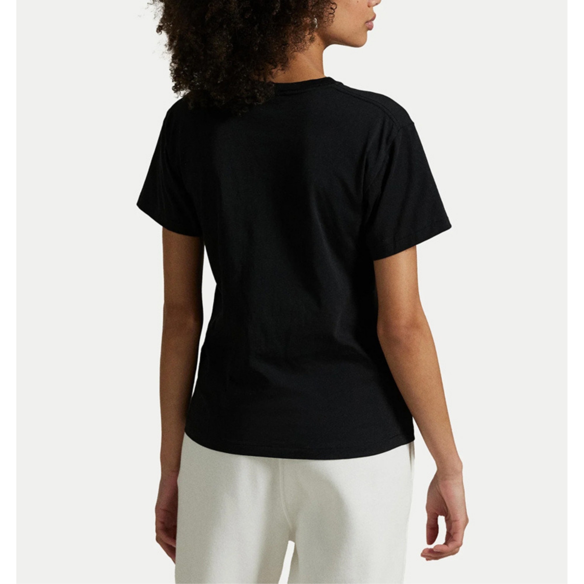 POLO RALPH LAUREN Marškinėliai trump. rankovėmis moterims, Juoda, Knit t shirt 3