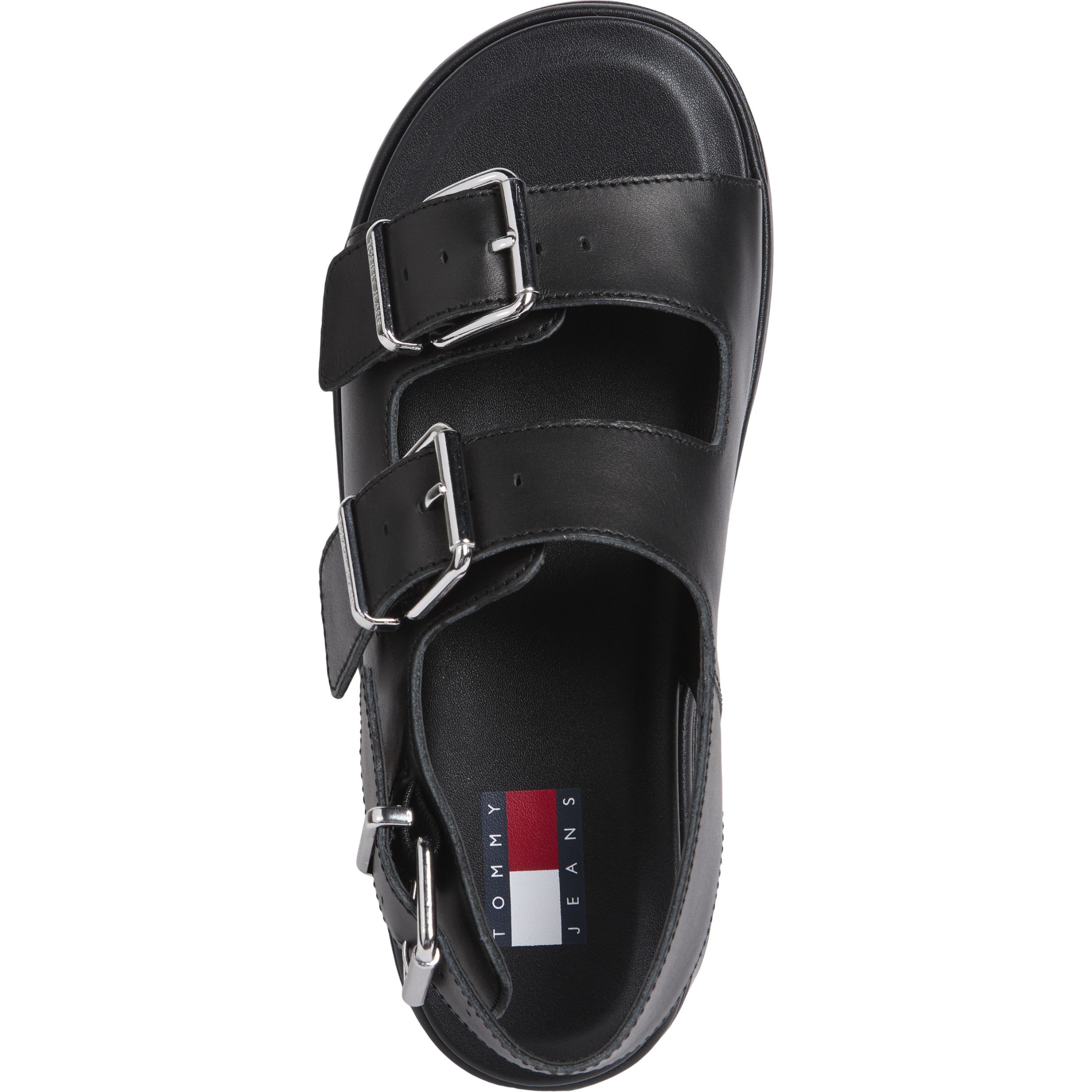 TOMMY JEANS Basutės moterims, Juoda, Wedge sandal 3