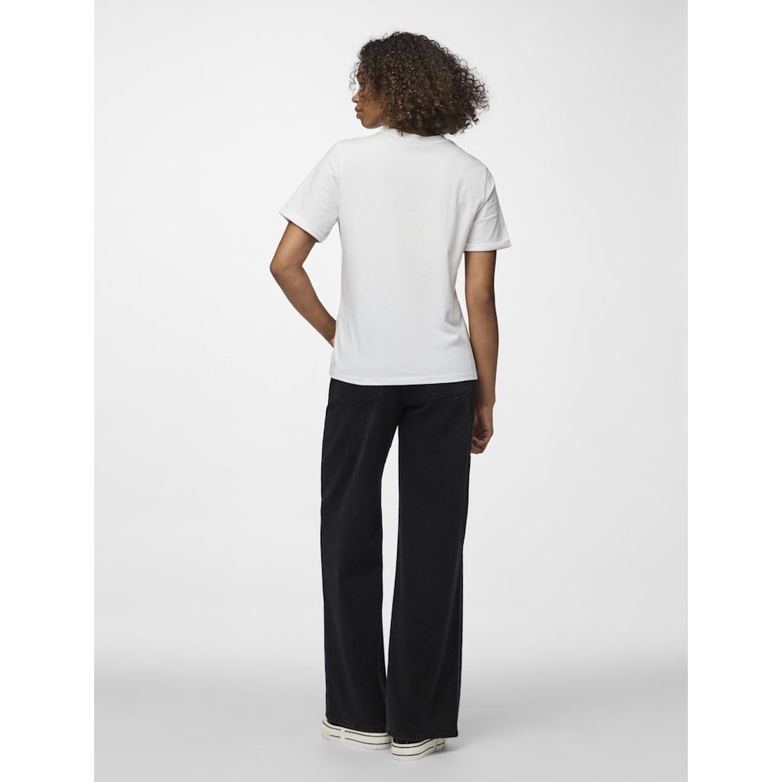 PIECES Marškinėliai moterims, Balta, Pcria t-shirts 4