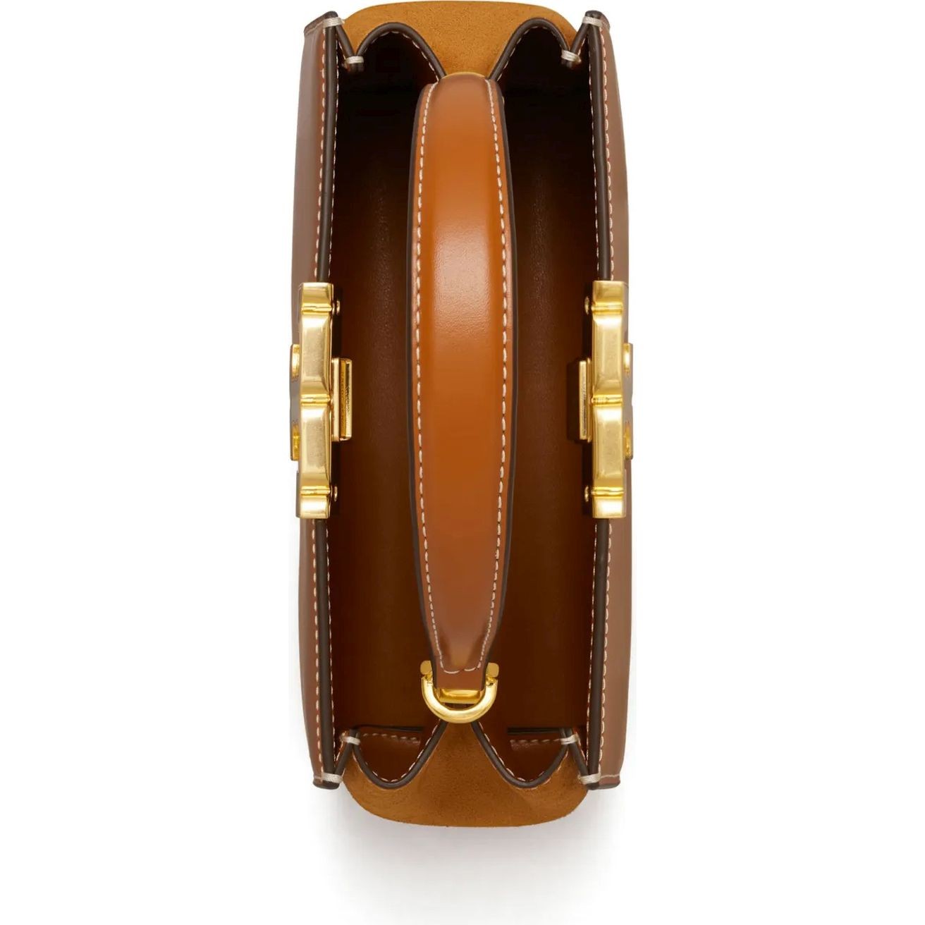 TORY BURCH Rankinė per petį moterims, Ruda, Eleanor mini satchel 5