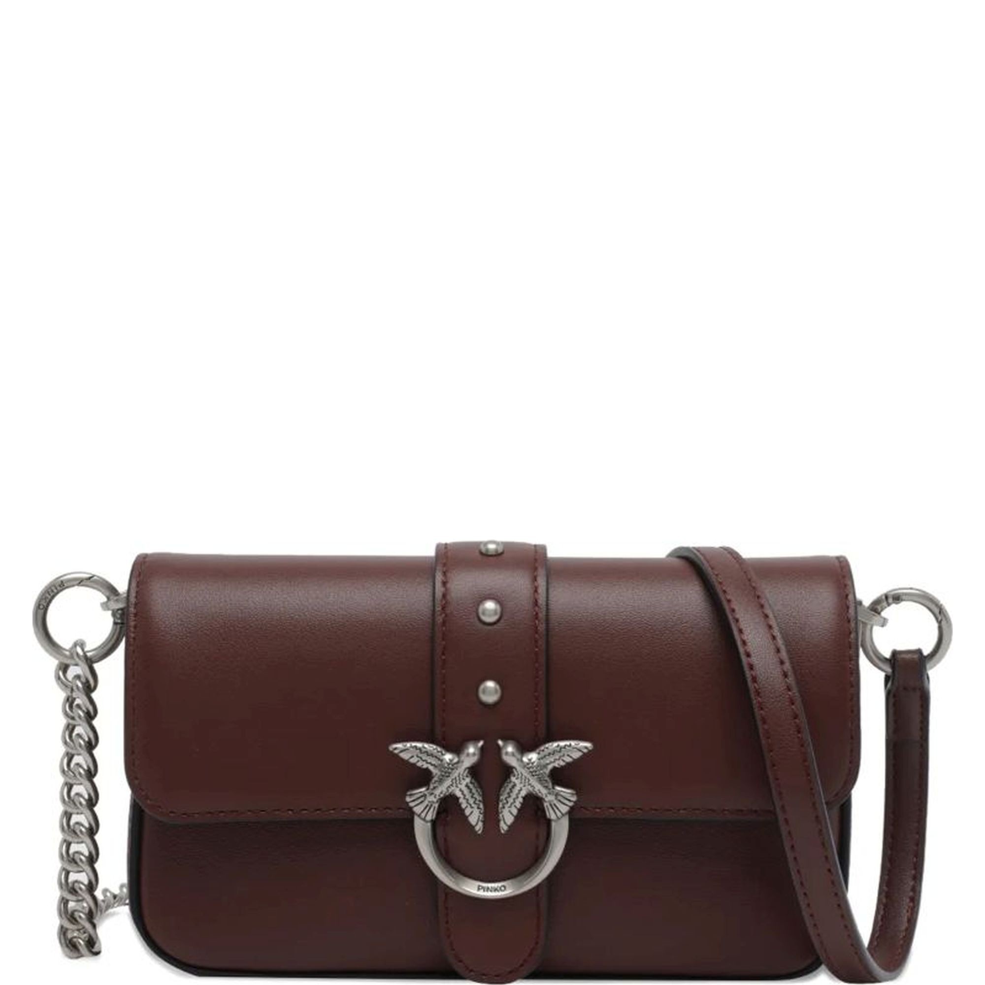 PINKO Rankinė per petį moterims, Vyšninė, Love one slouchy baby vitello 1