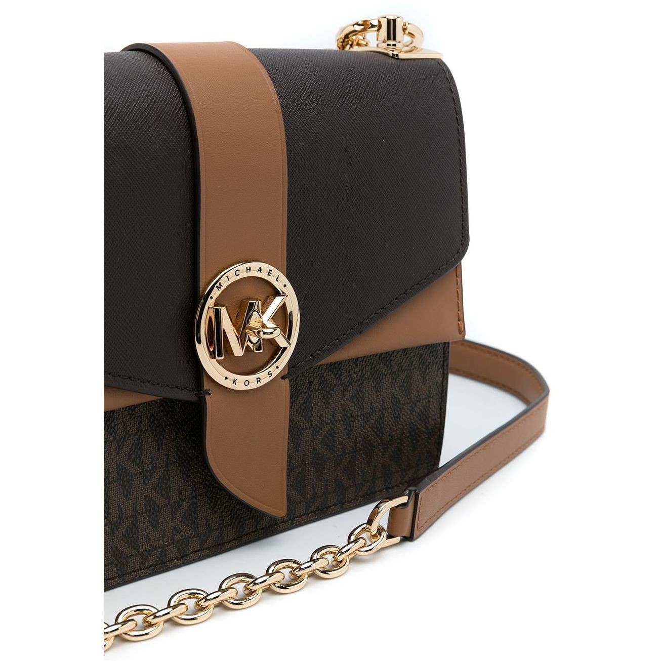 MICHAEL KORS Rankinė per petį moterims, Ruda, Greenwich crossbody bag 3