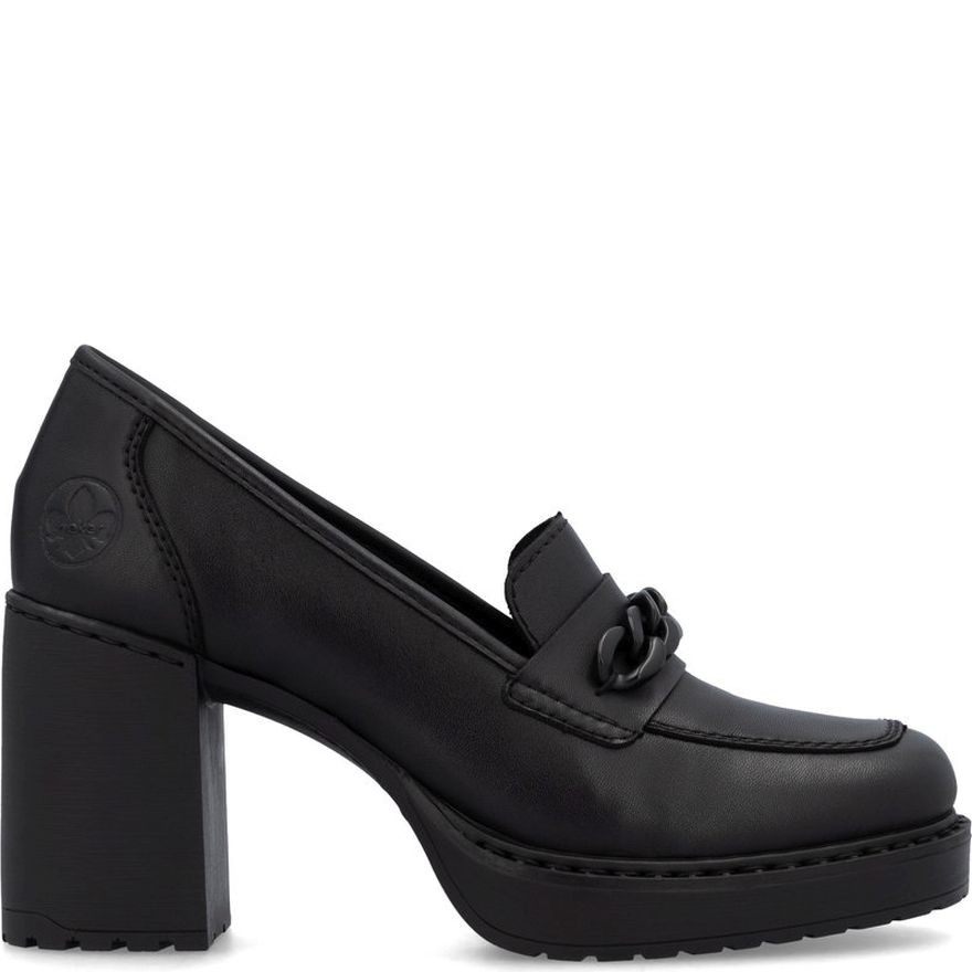 RIEKER Loaferiai moterims, Juoda, Pumped loafer 2