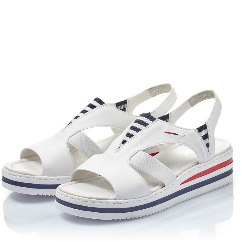 RIEKER Basutės moterims, Balta, SANDALS 5