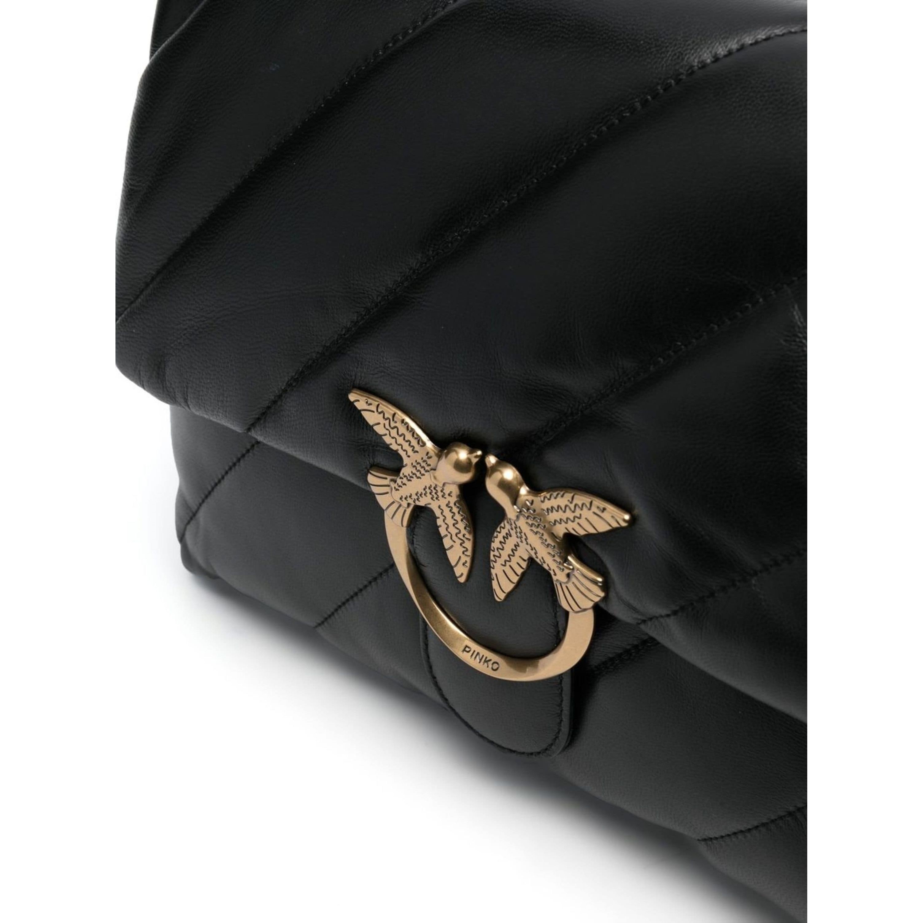 PINKO Rankinė per petį moterims, Juoda, Love puff big shoulder bag 3