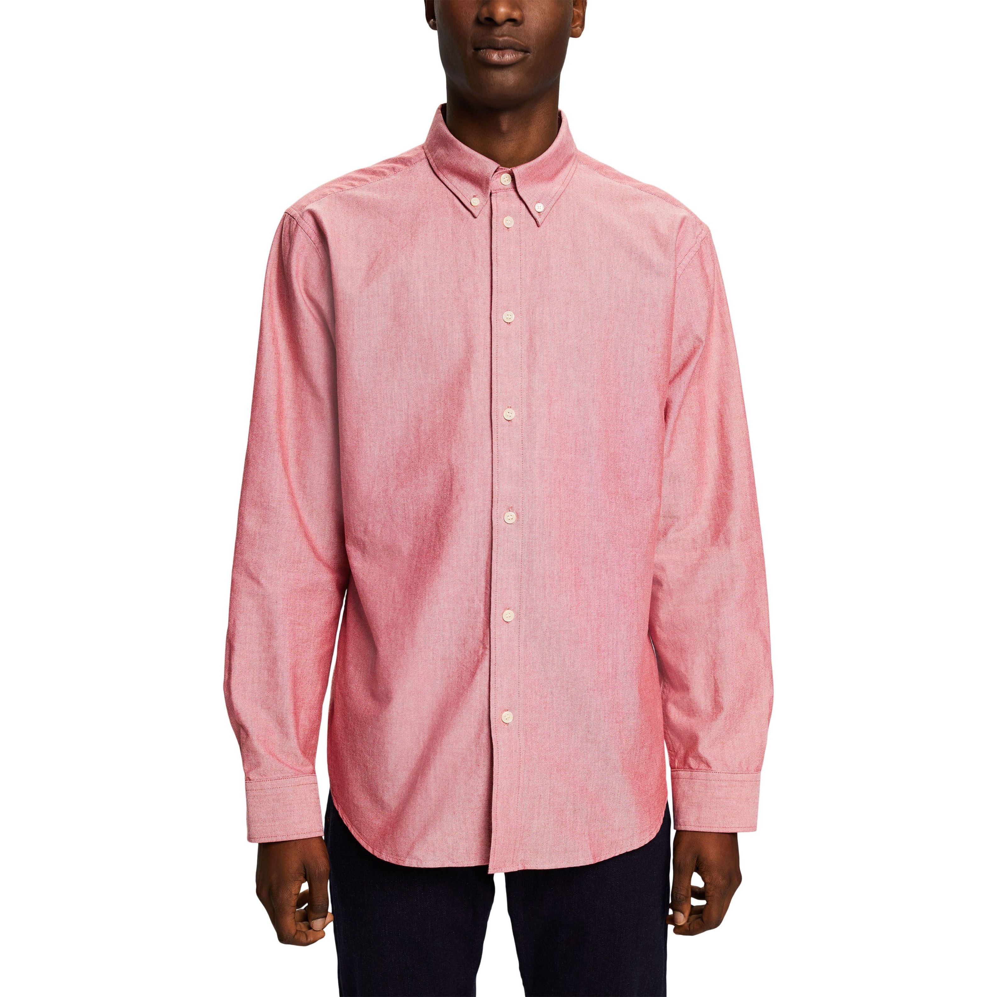 ESPRIT Marškiniai vyrams, Raudona, Cotton Poplin Shirt 2