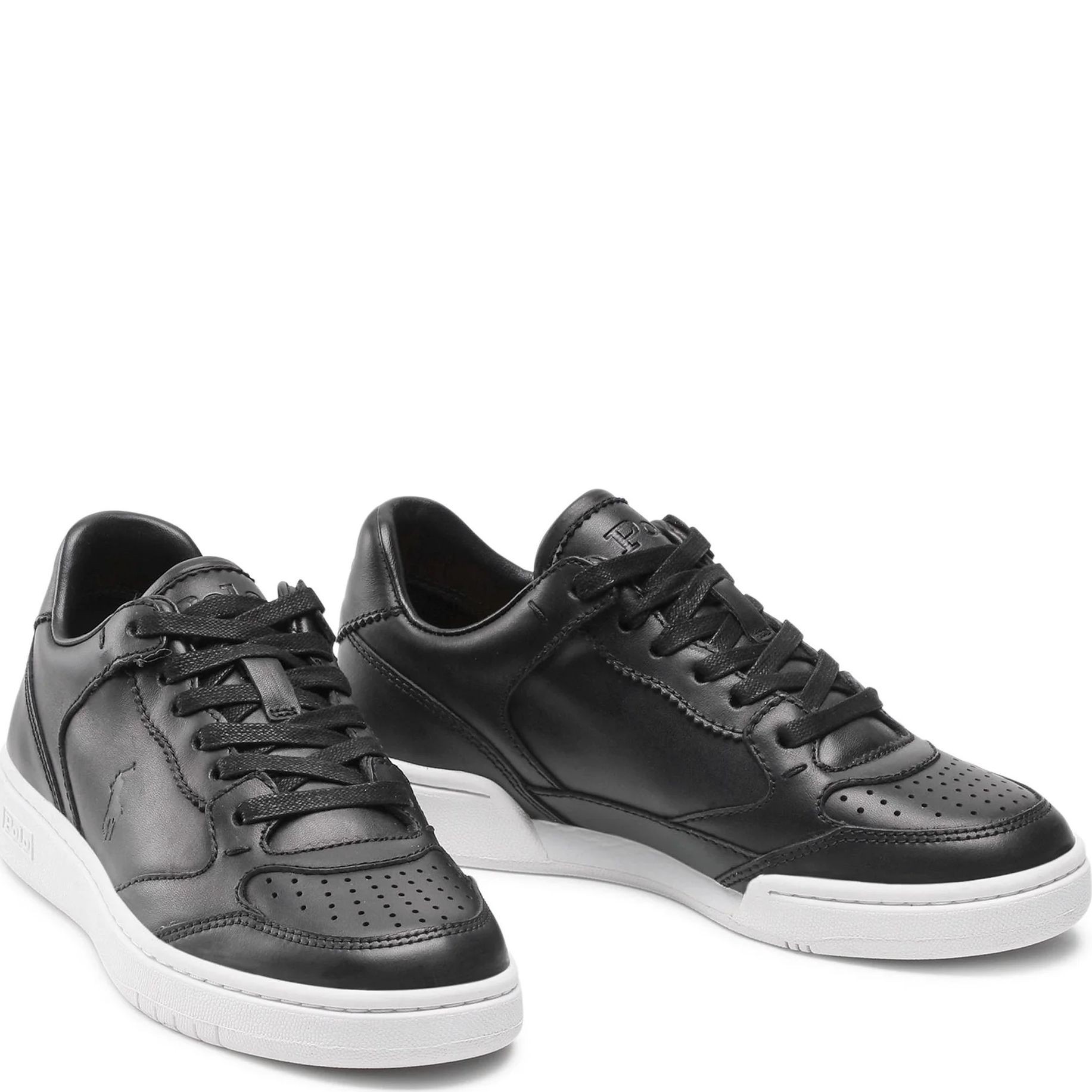 POLO RALPH LAUREN Laisvalaikio bateliai vyrams, Juoda, Low top lace sneakers 3