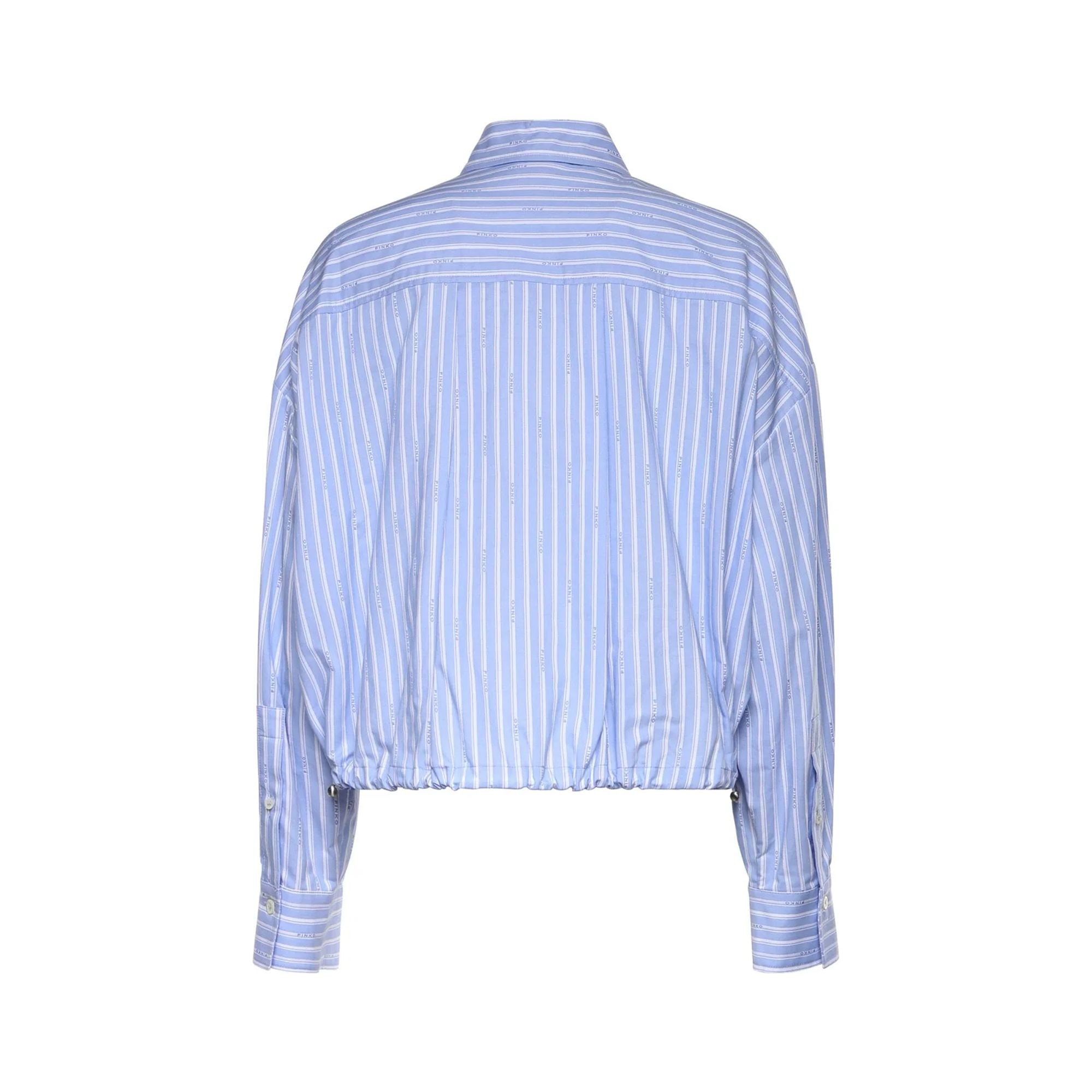 PINKO Marškiniai ilgomis rankovėmis moterims, Mėlyna, Cammie shirt 2