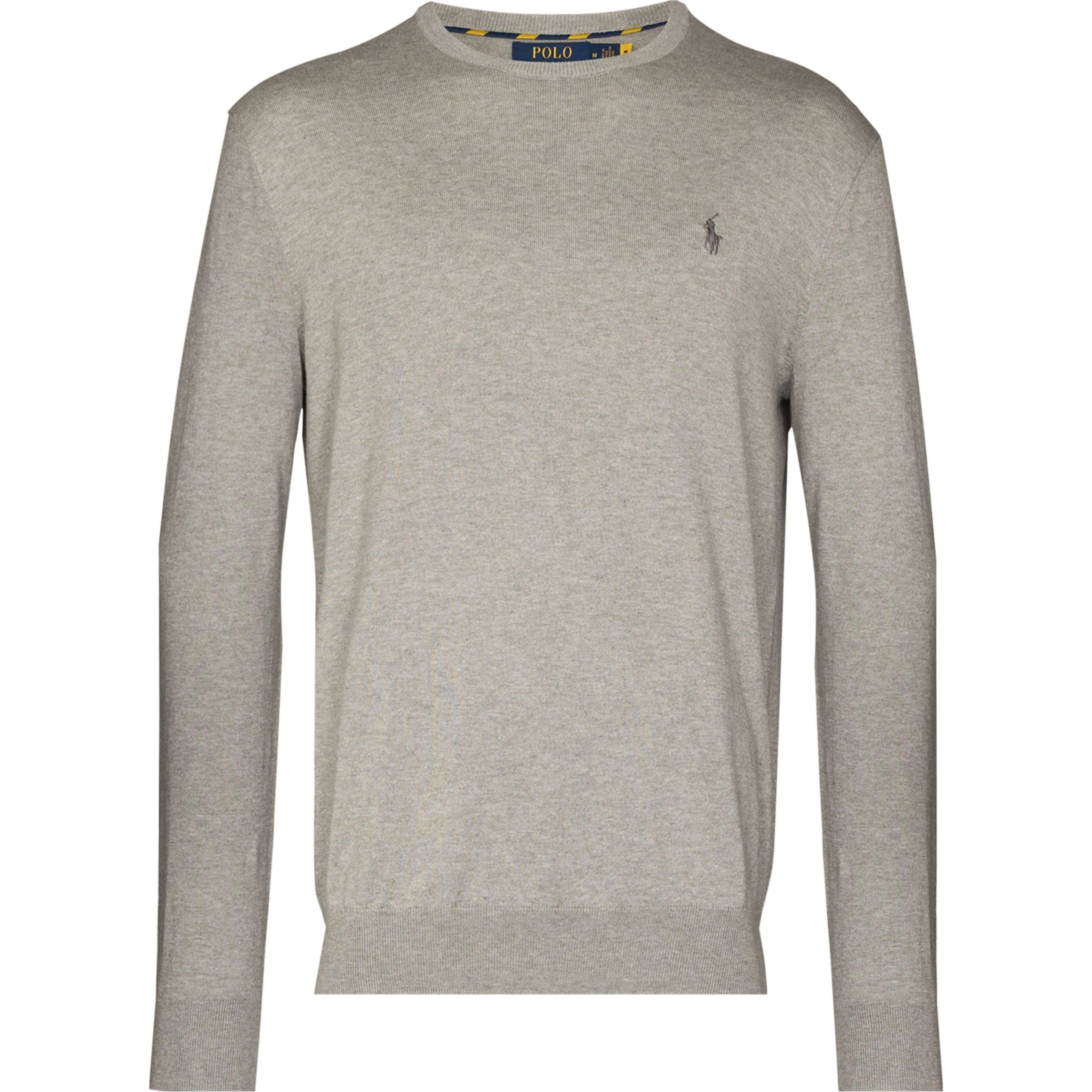 POLO RALPH LAUREN Megztinis vyrams, Pilka, Slim fit cotton sweater 1