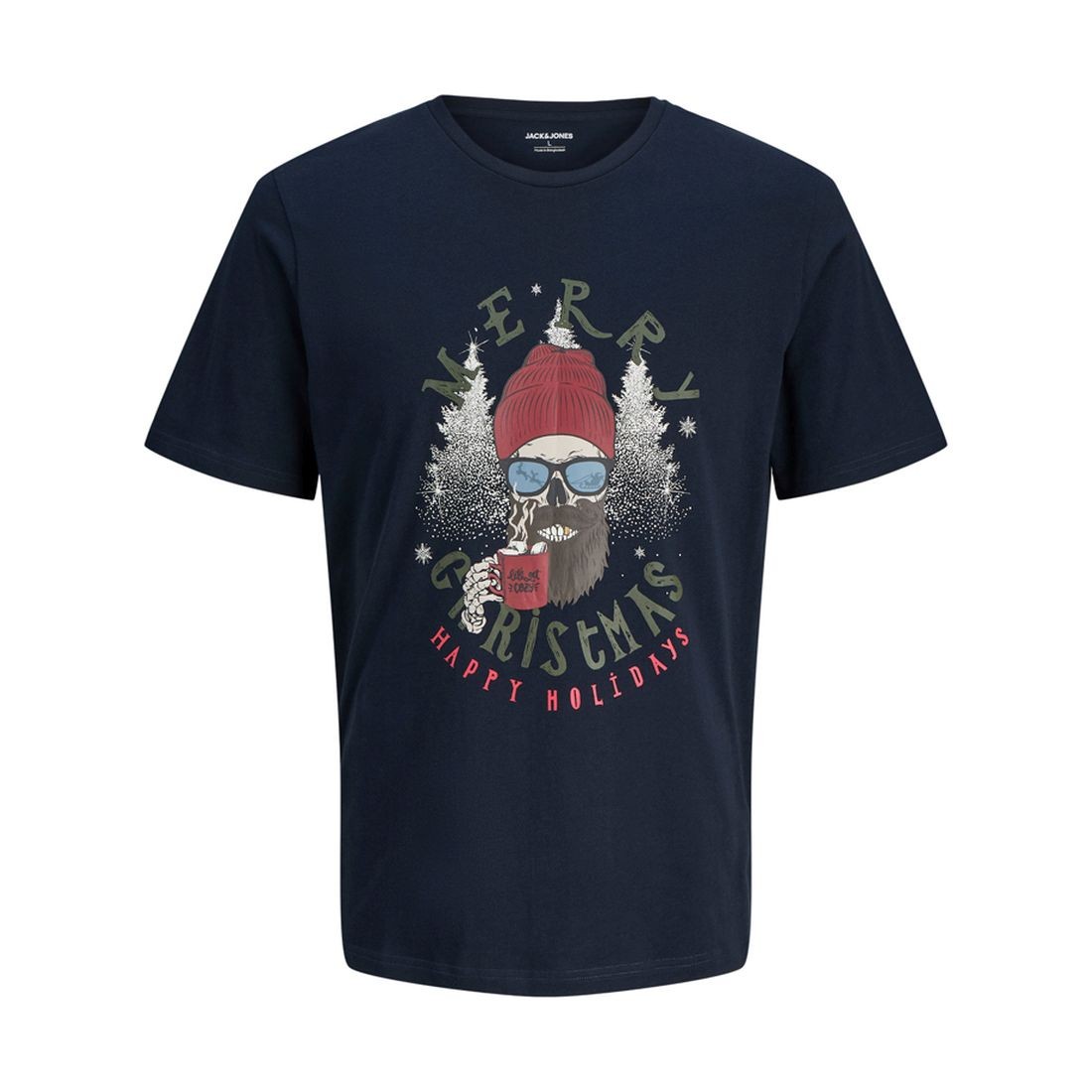 JACK & JONES Marškinėliai vyrams, Mėlyna, Noel xmas tee