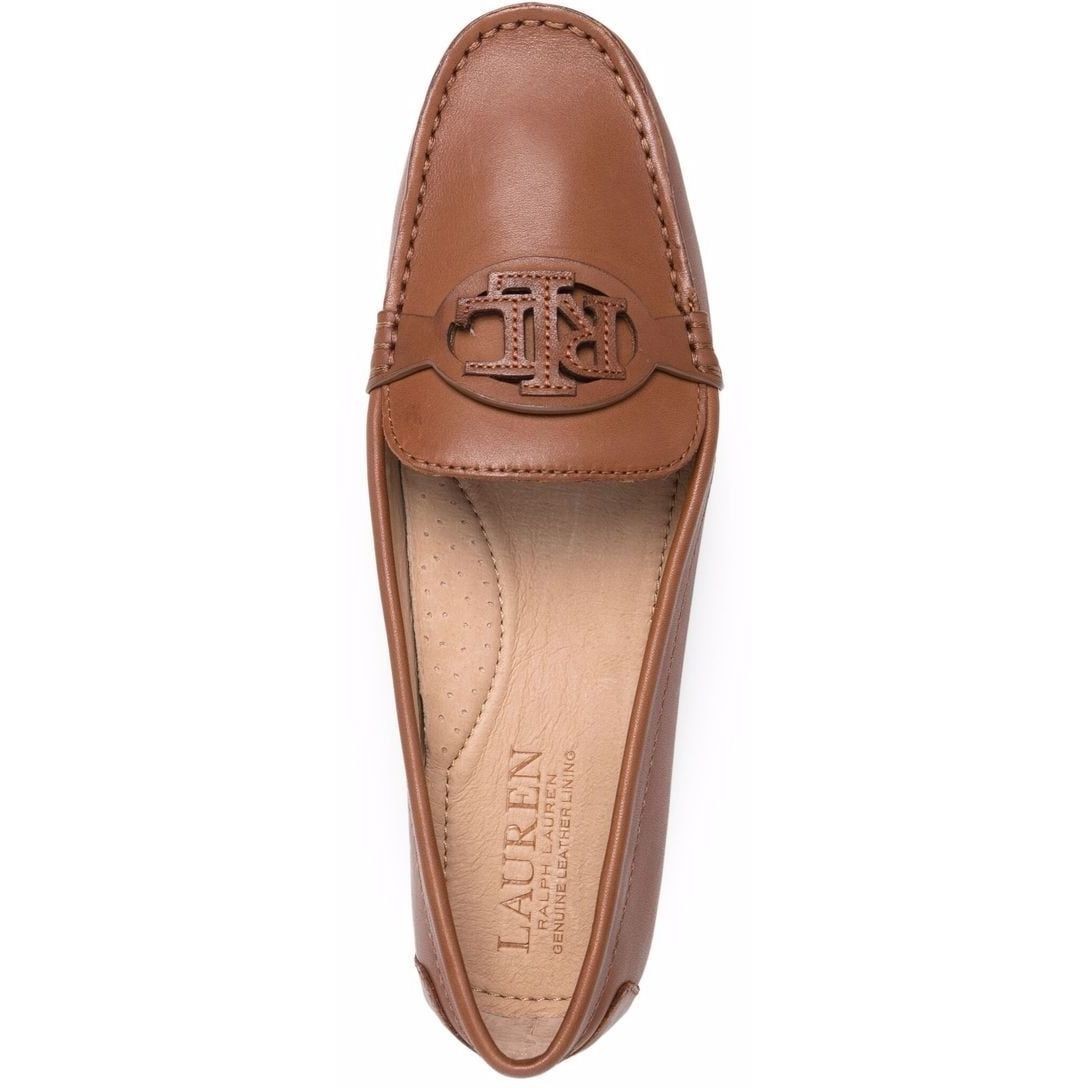 LAUREN RALPH LAUREN Mokasinai moterims, Smėlio, Brynn burnished leather driver 4