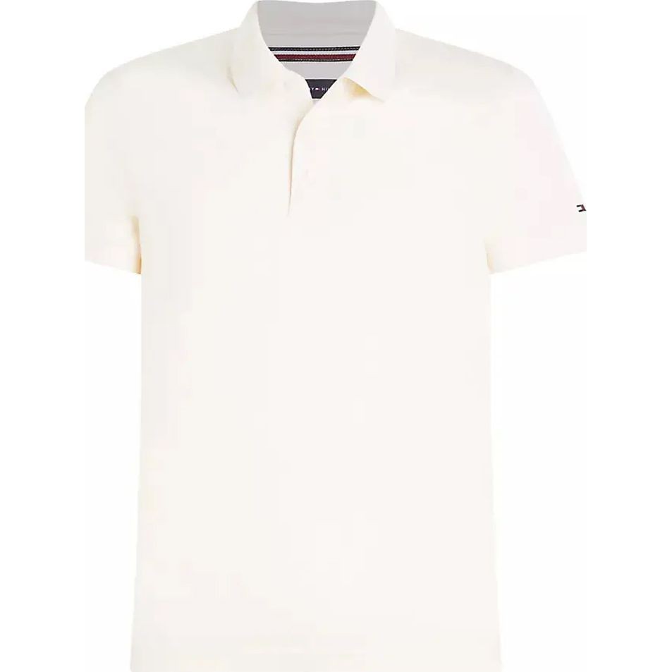 TOMMY HILFIGER Polo marškiniai trumpos rank. vyrams, Smėlio, Mercerized polo slim polo 1