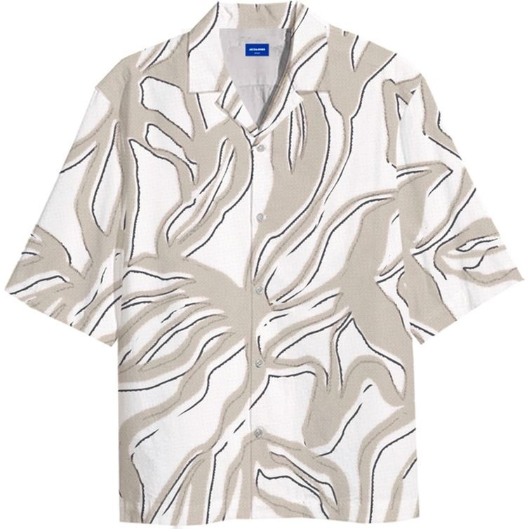 JACK & JONES Marškiniai trump. rankovėmis vyrams, Balta, Luke gallery resort shirt
