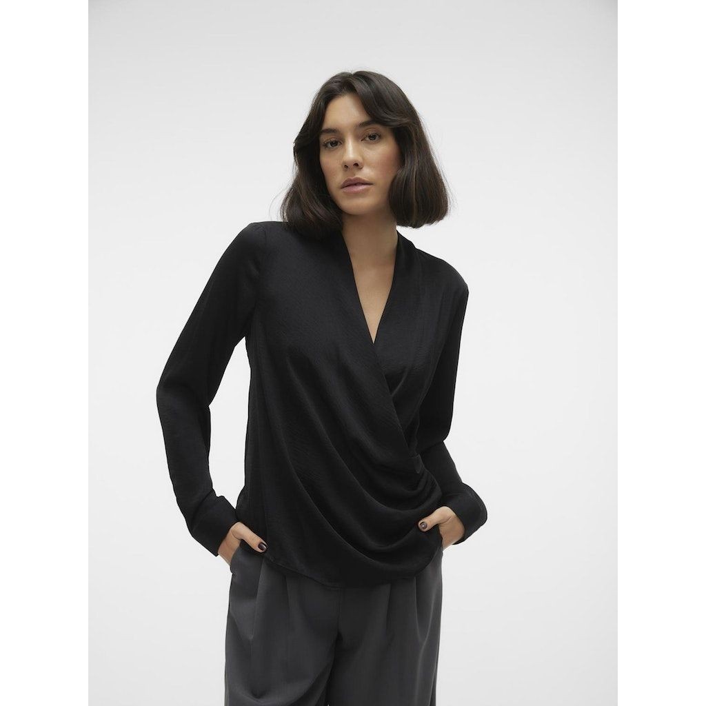 VERO MODA Palaidinės moterims, Juoda, VMKATRINE L/S MIDI 5